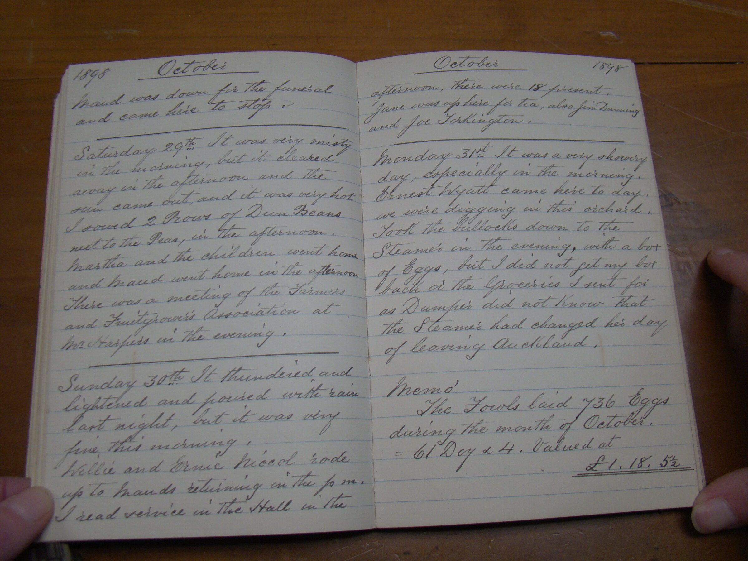 Original CS Clarke diary page