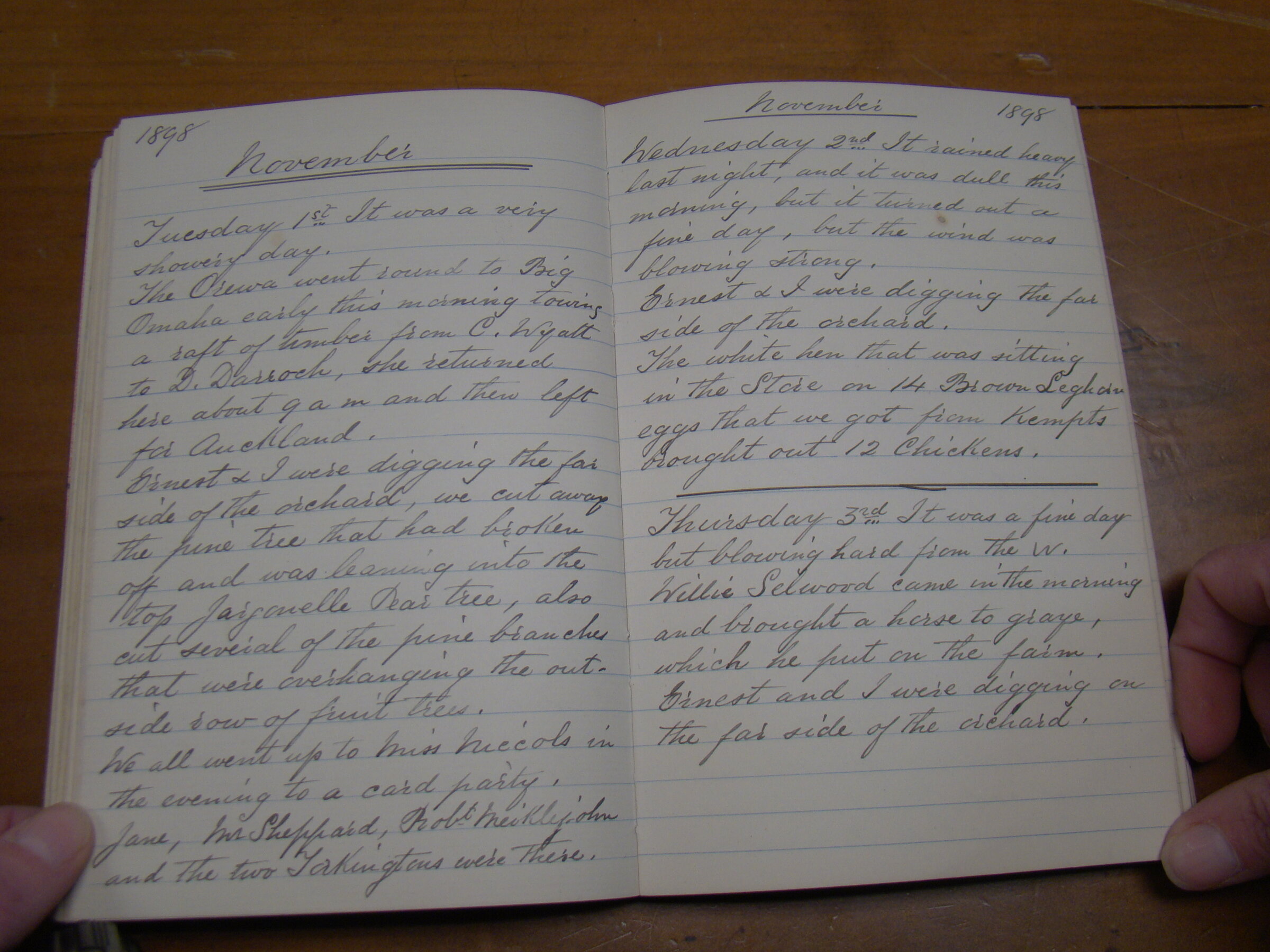 Original CS Clarke diary page