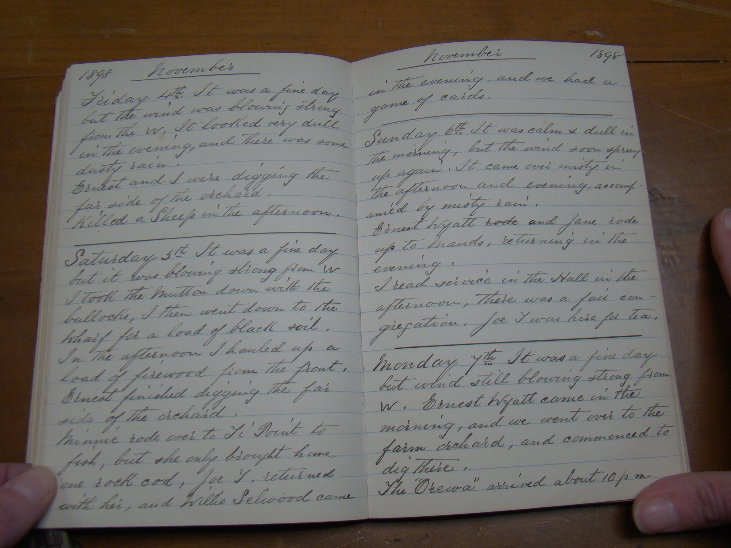 Original CS Clarke diary page