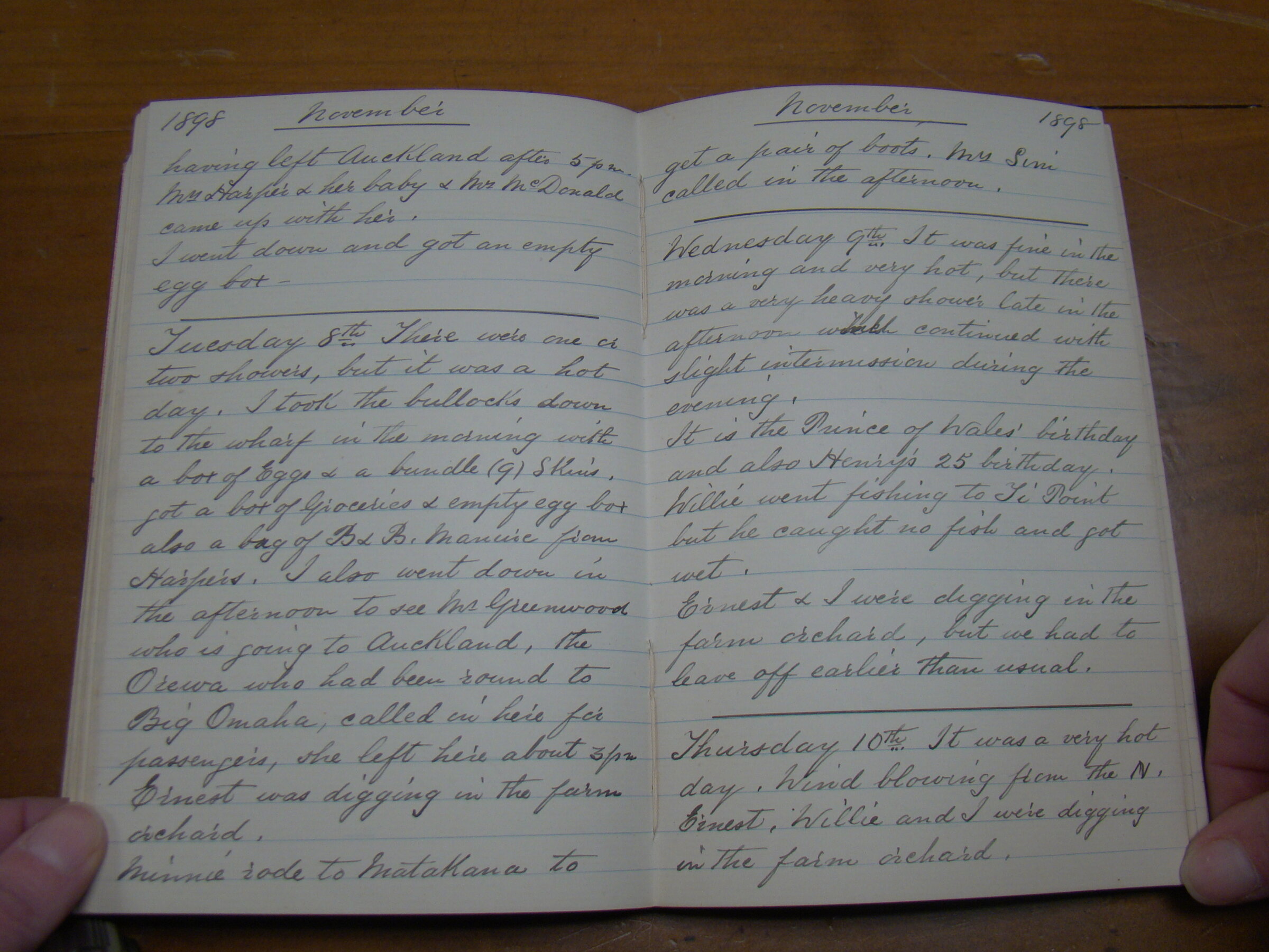 Original CS Clarke diary page