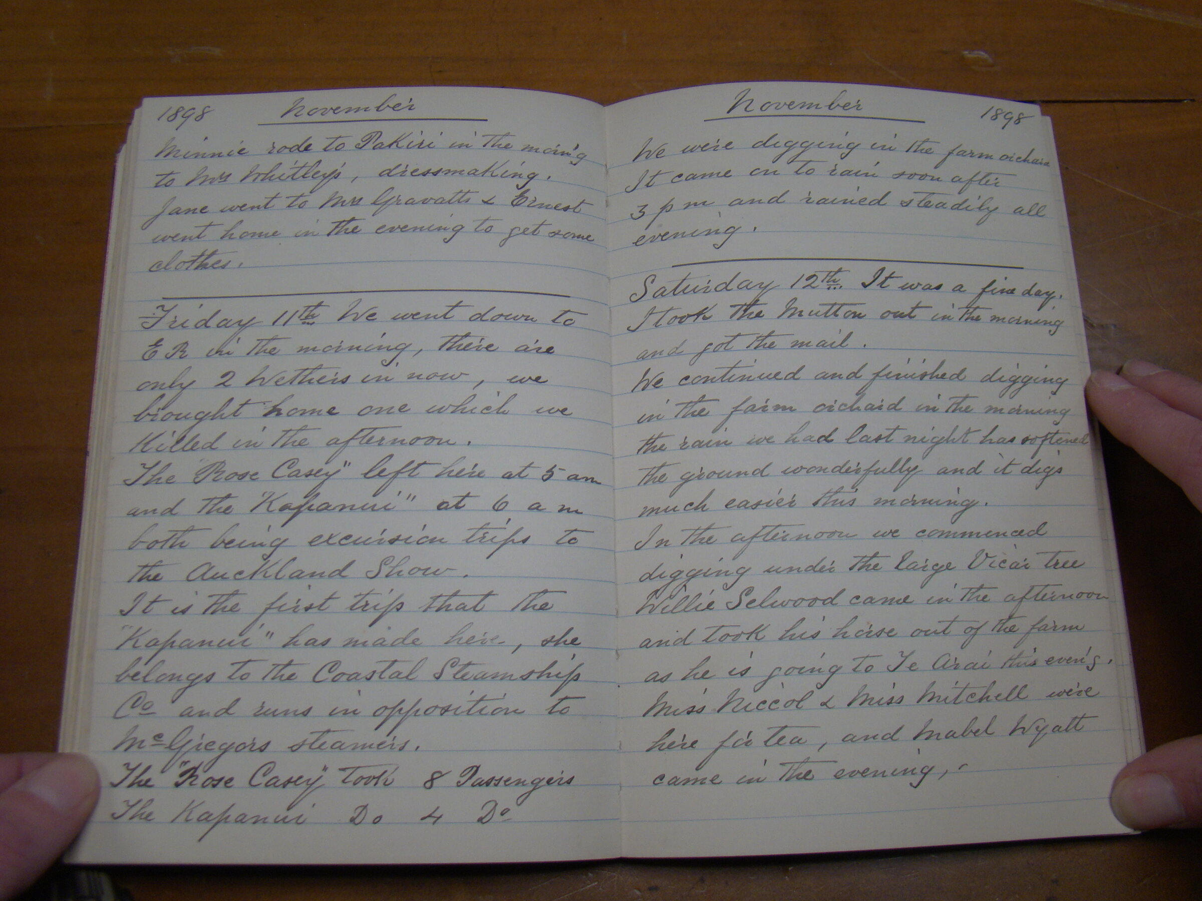 Original CS Clarke diary page