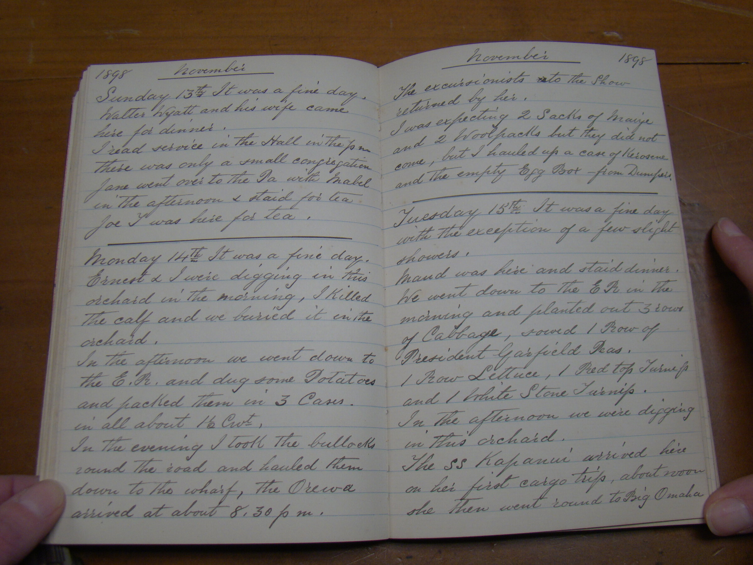 Original CS Clarke diary page