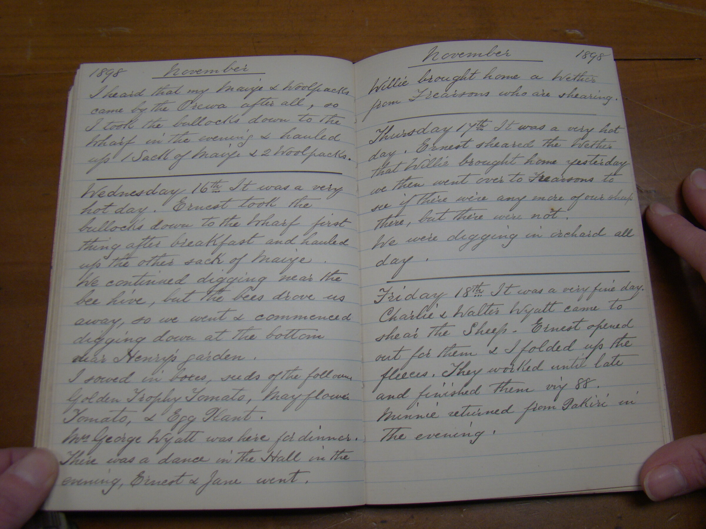 Original CS Clarke diary page