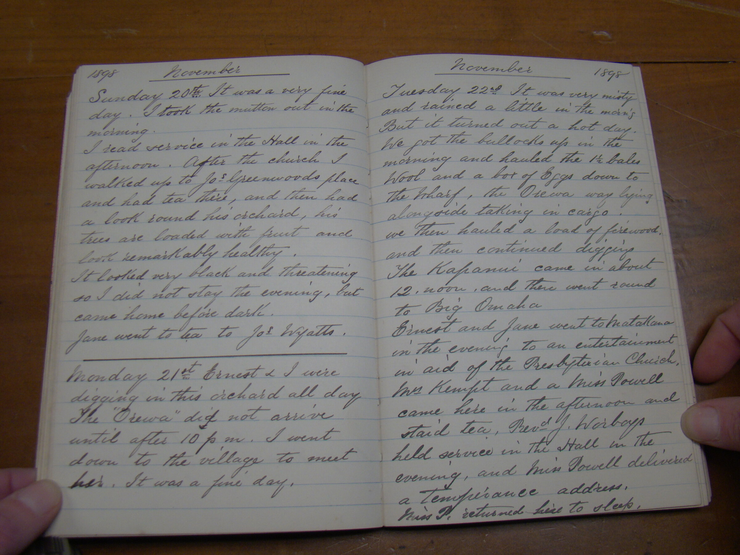 Original CS Clarke diary page