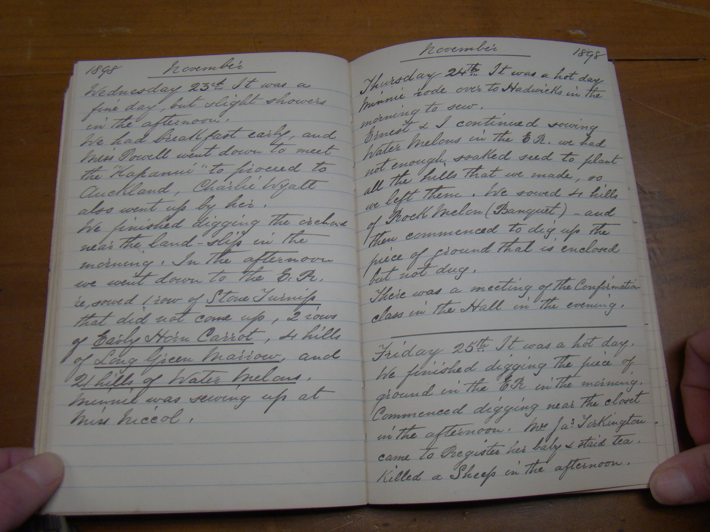 Original CS Clarke diary page