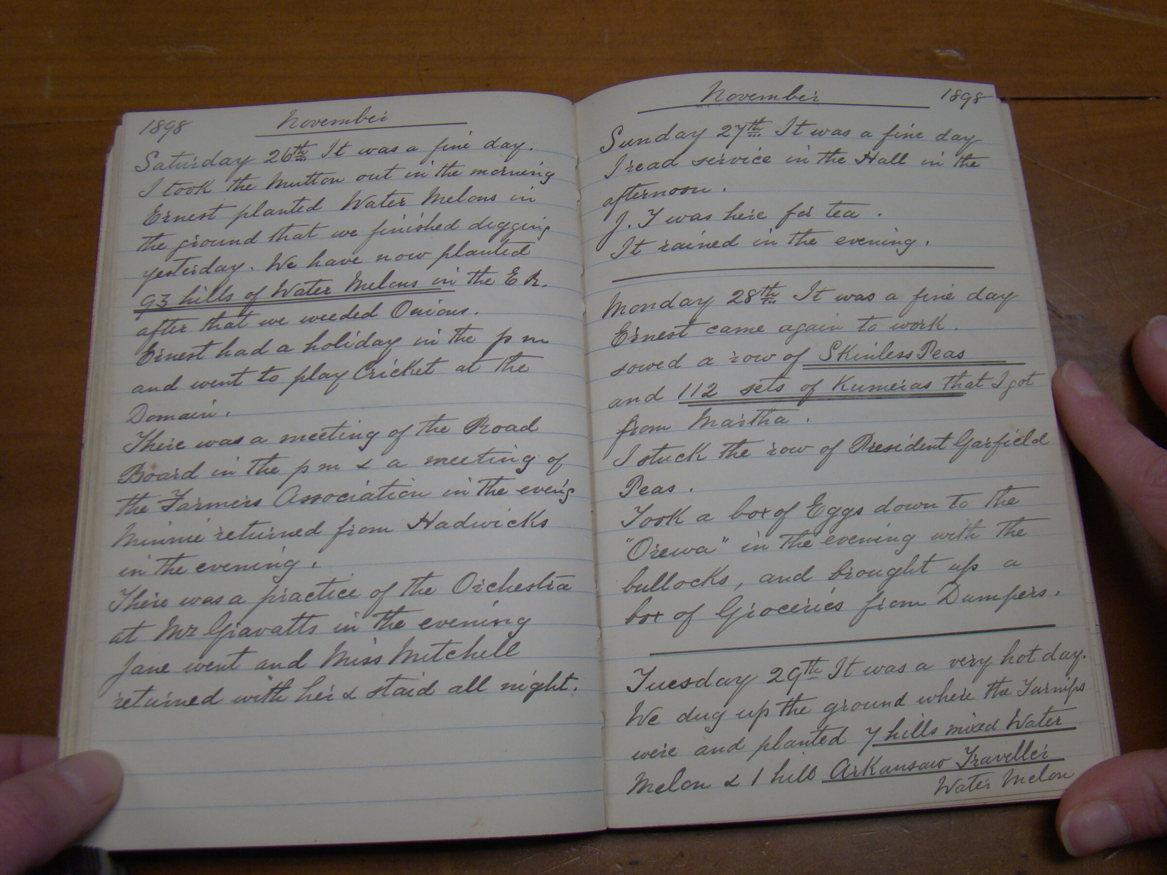 Original CS Clarke diary page