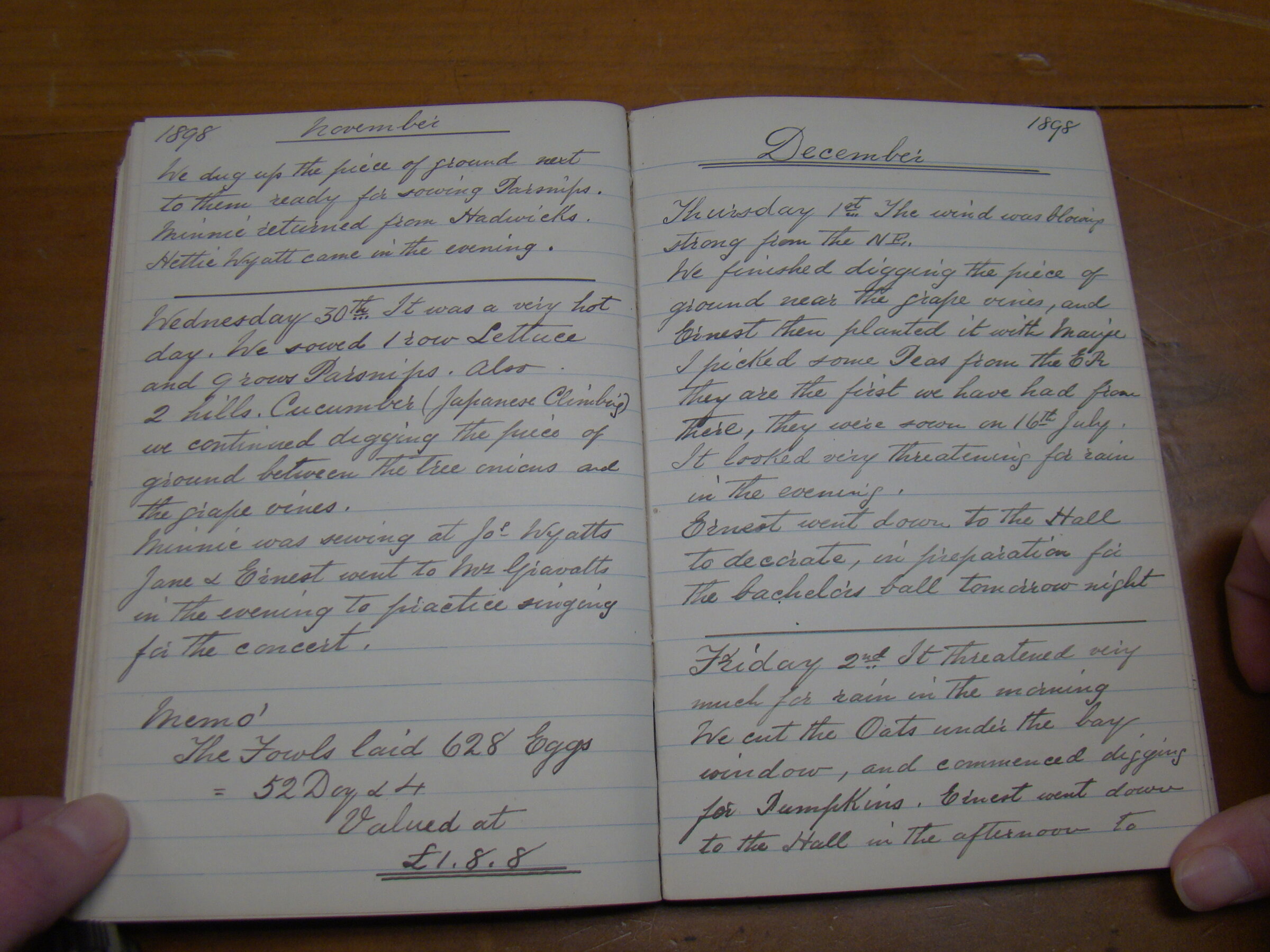 Original CS Clarke diary page