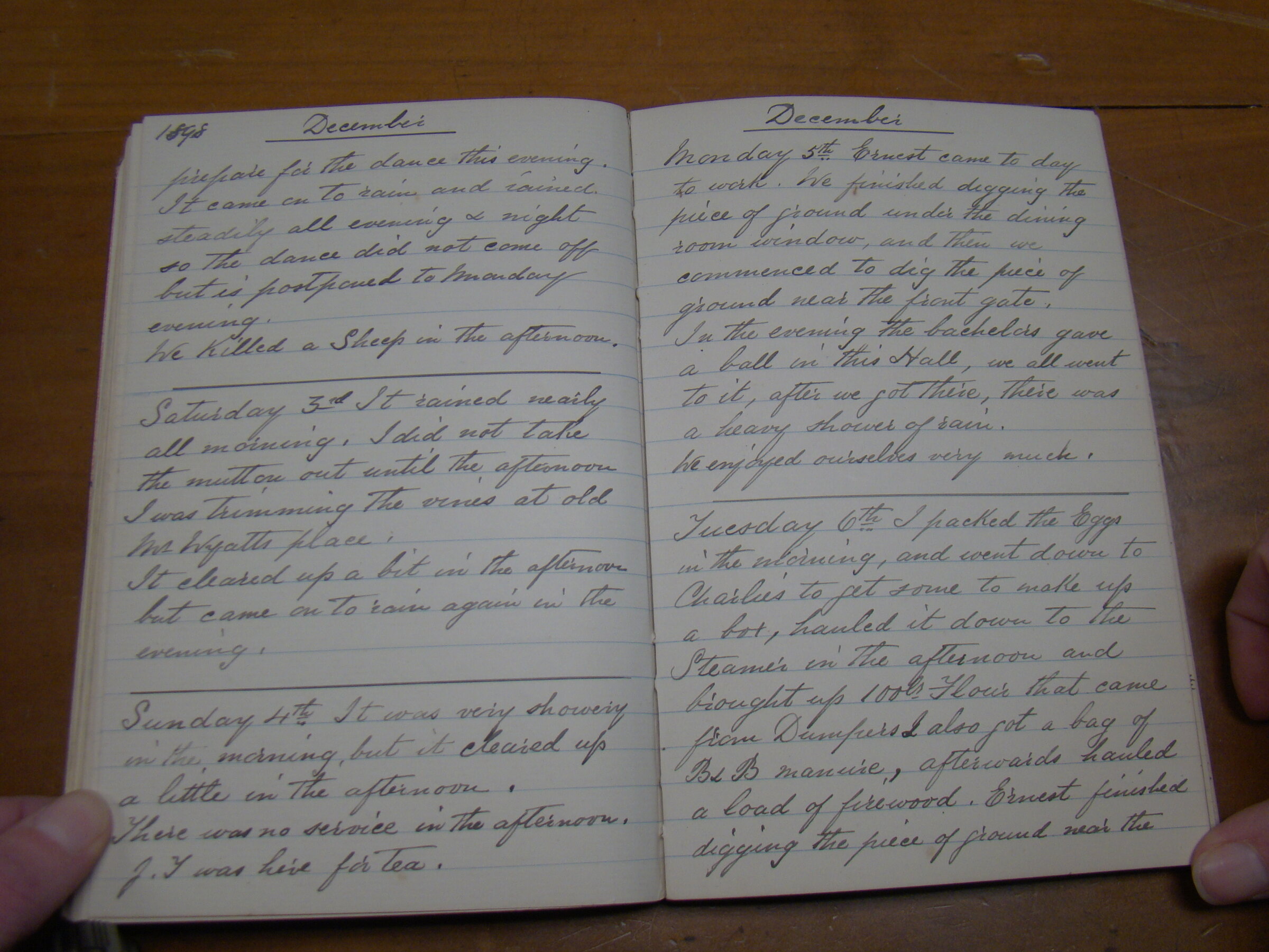 Original CS Clarke diary page