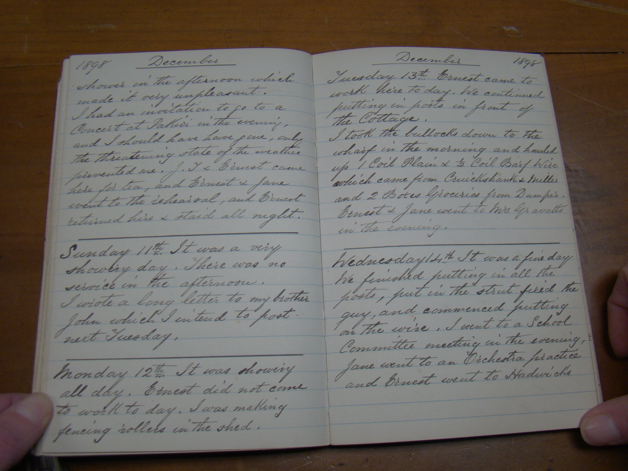 Original CS Clarke diary page