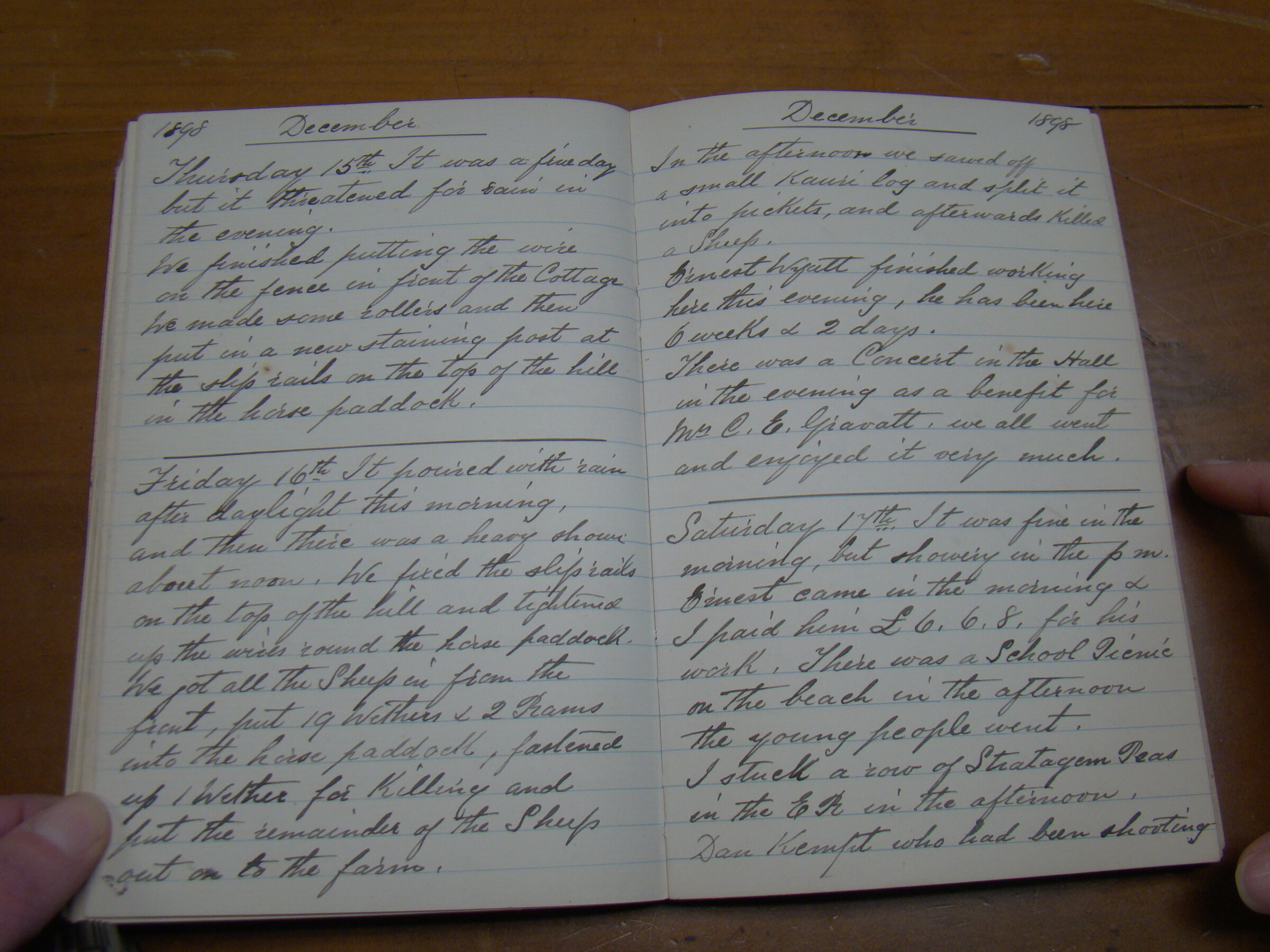 Original CS Clarke diary page
