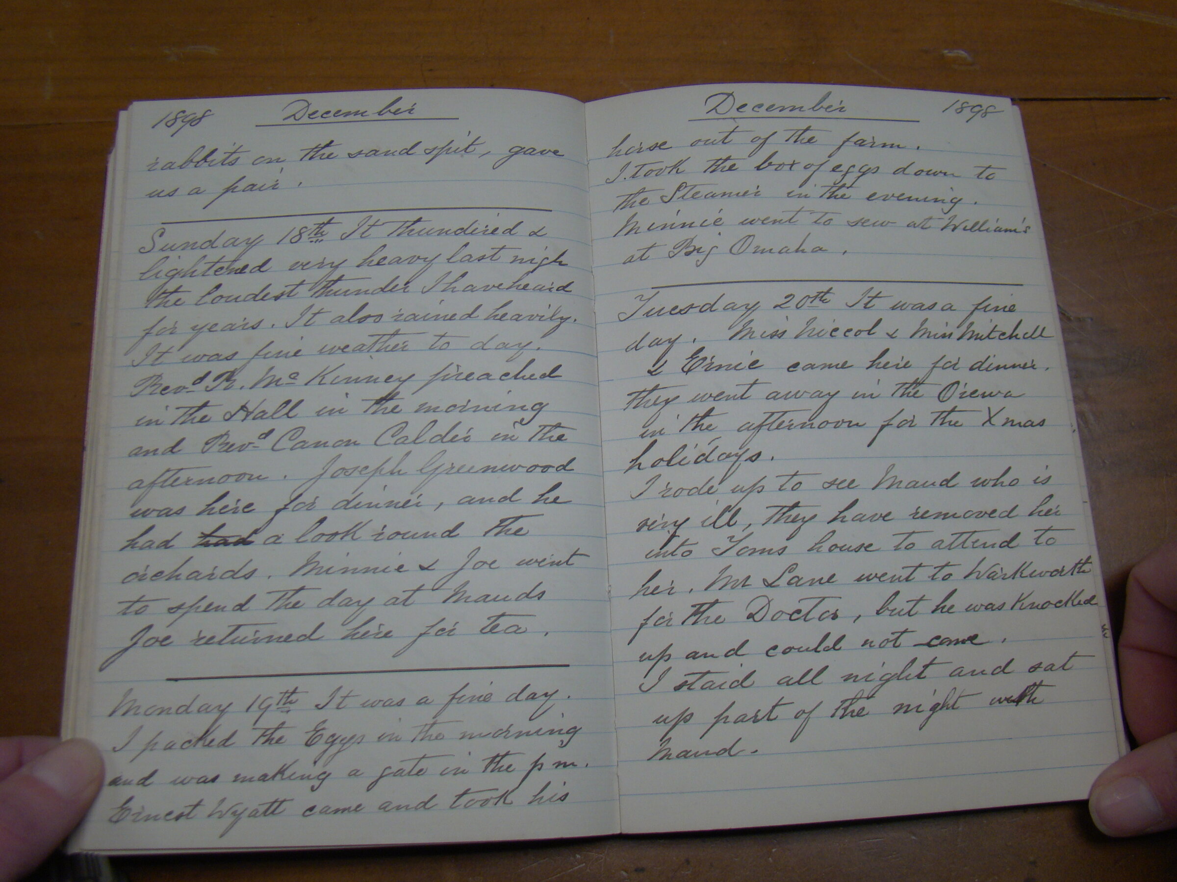 Original CS Clarke diary page