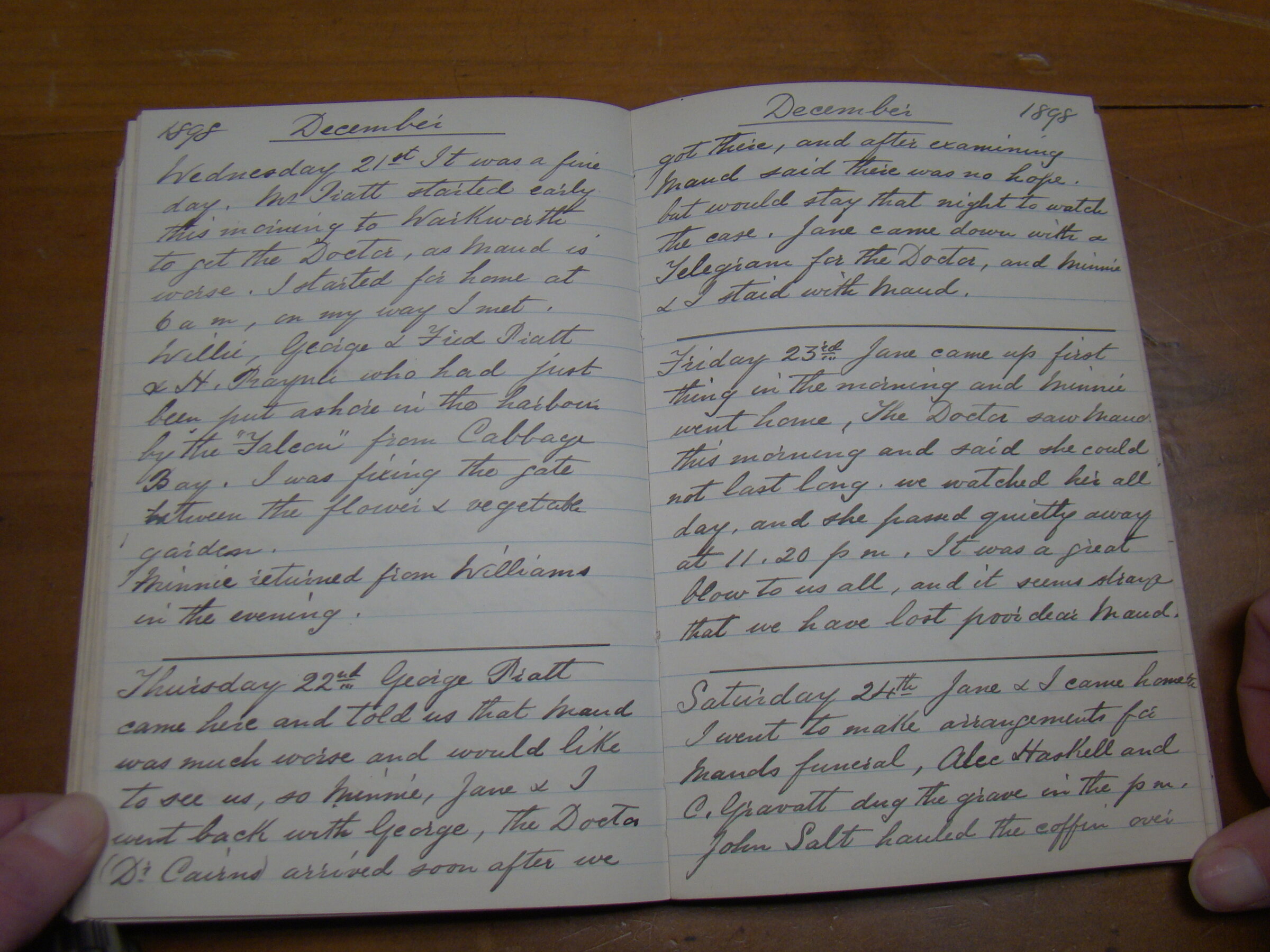 Original CS Clarke diary page