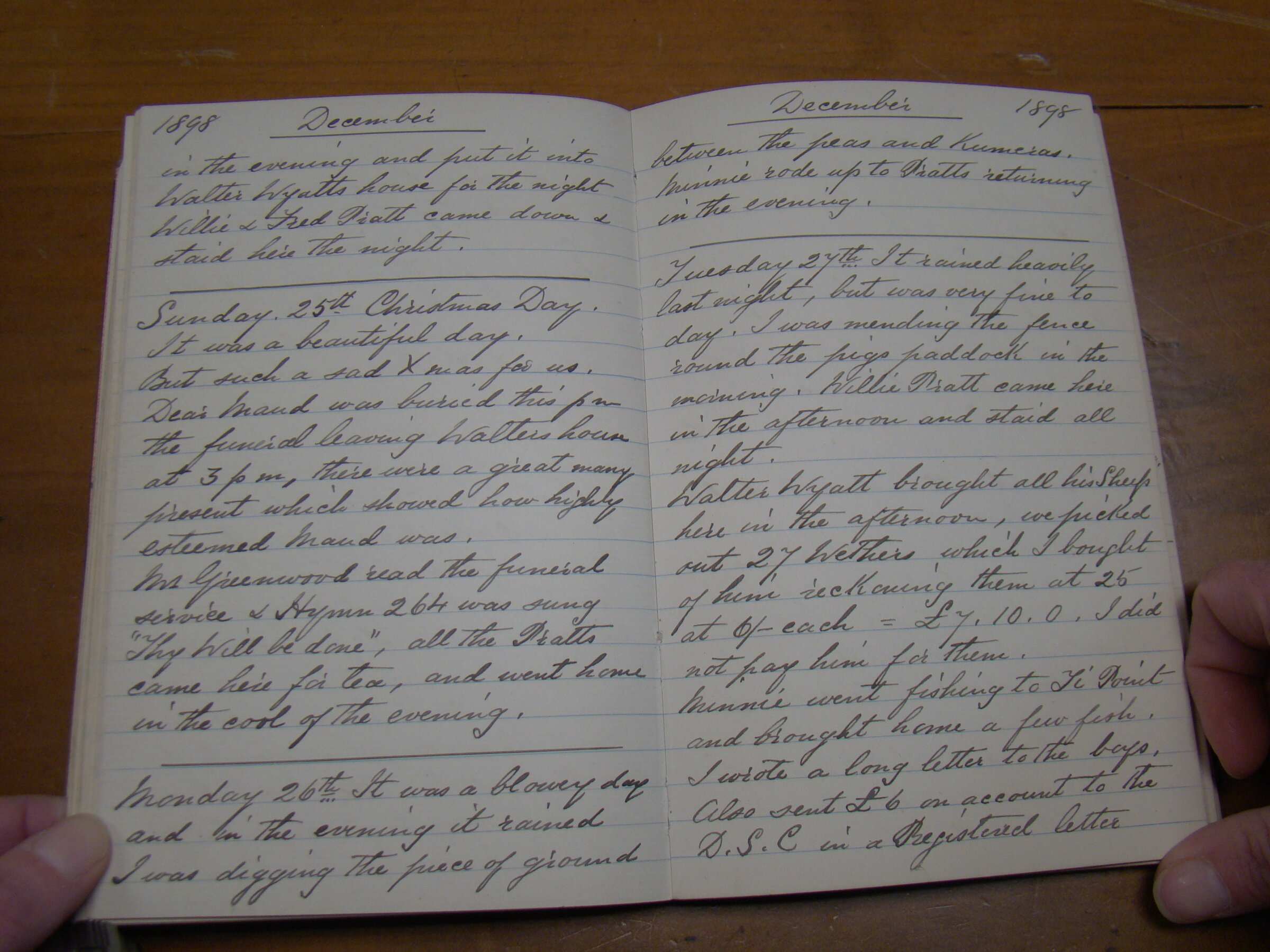 Original CS Clarke diary page