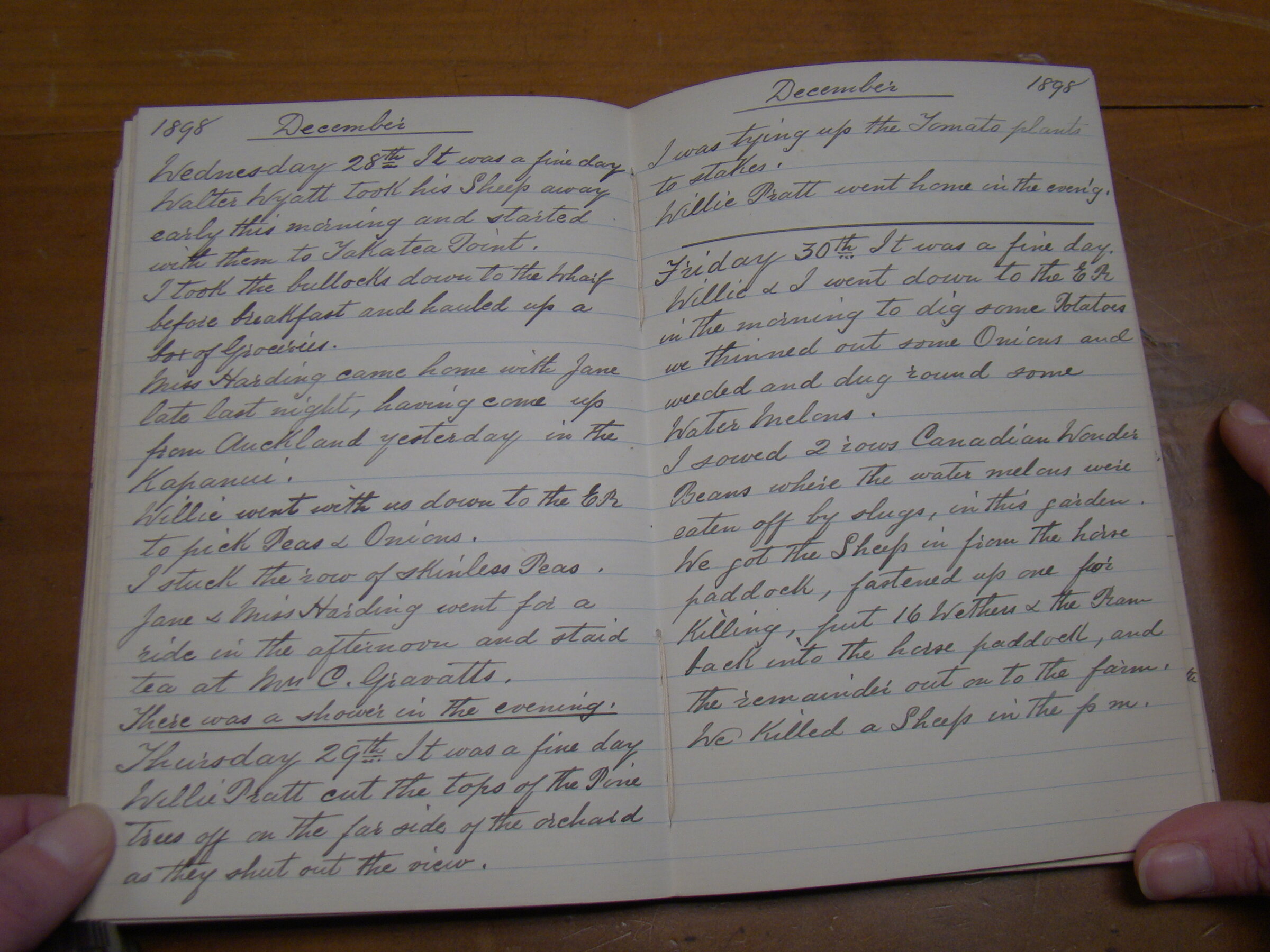Original CS Clarke diary page