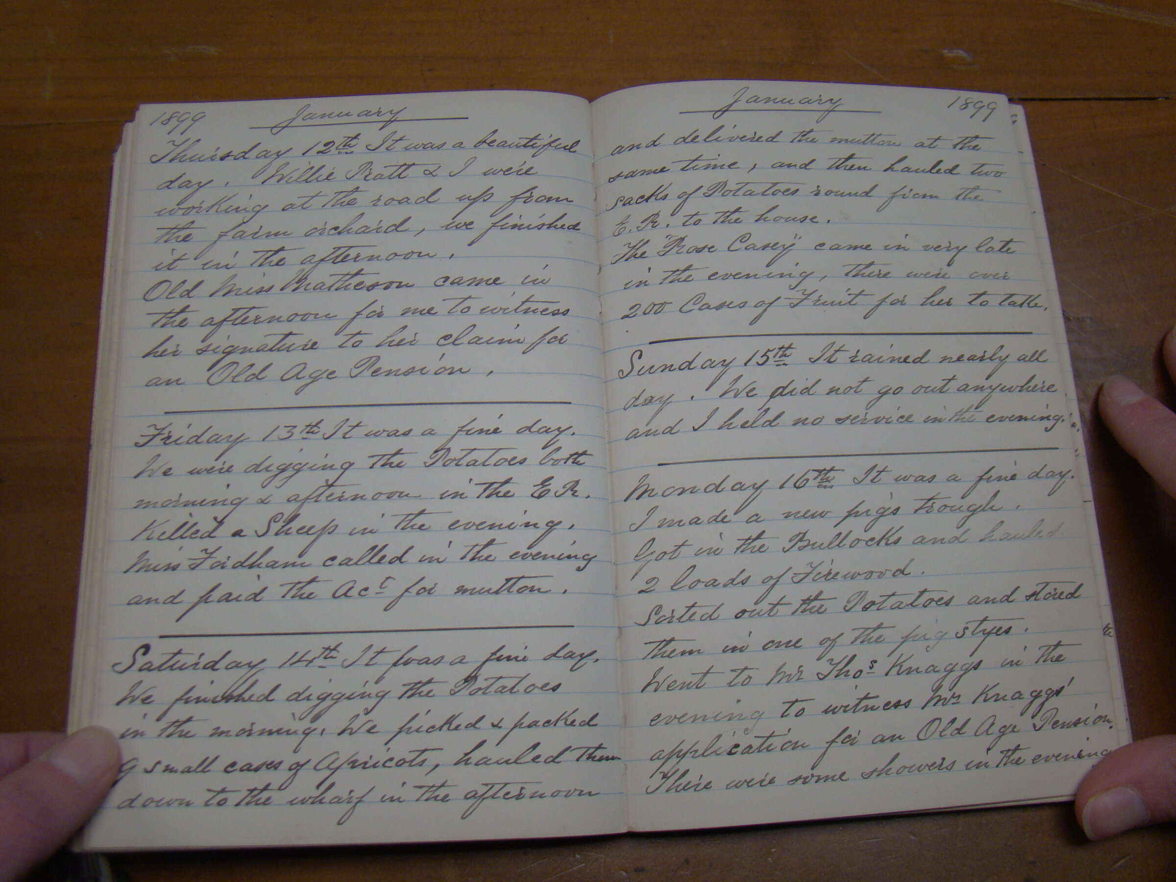 Original CS Clarke diary page