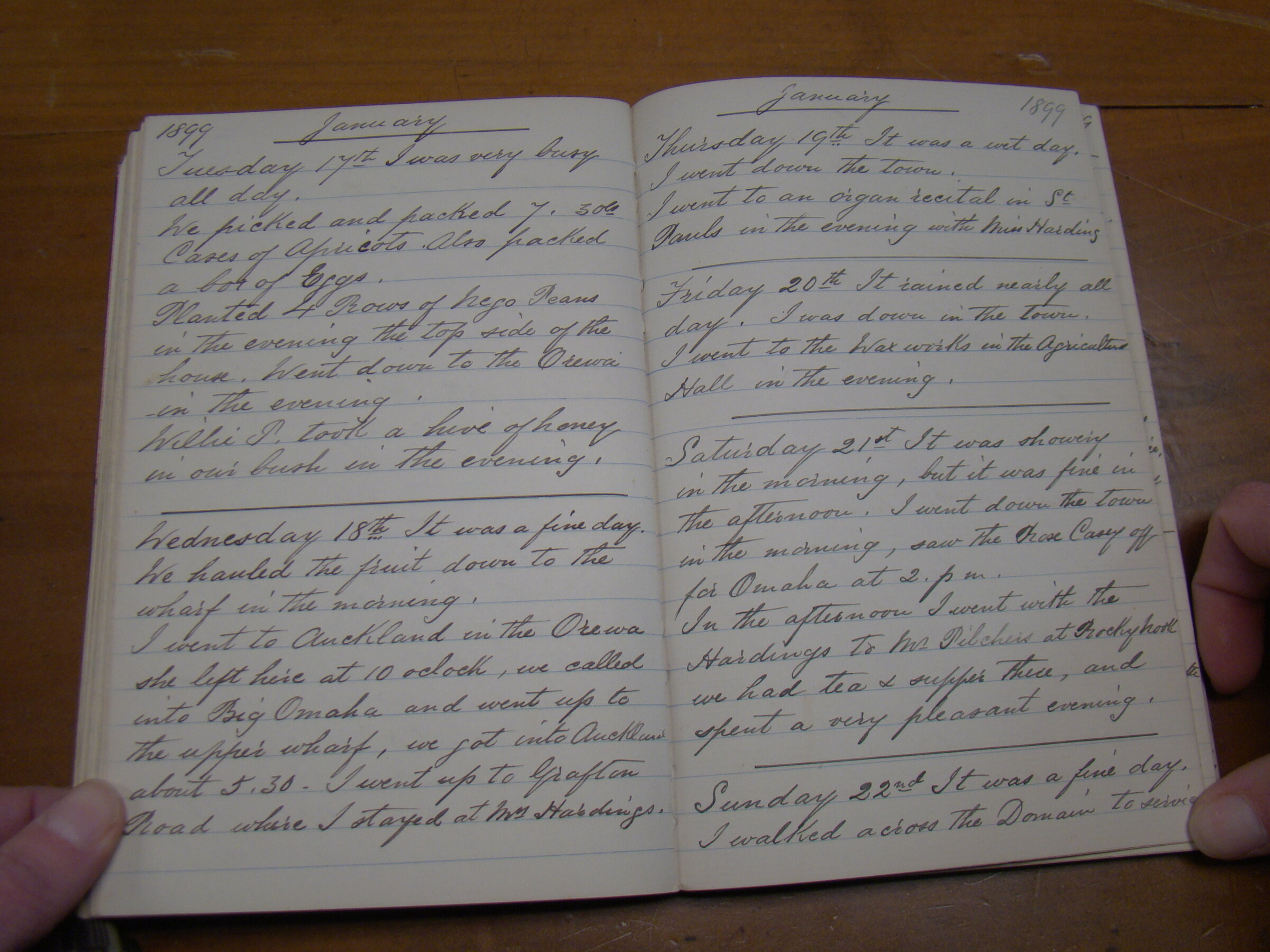 Original CS Clarke diary page