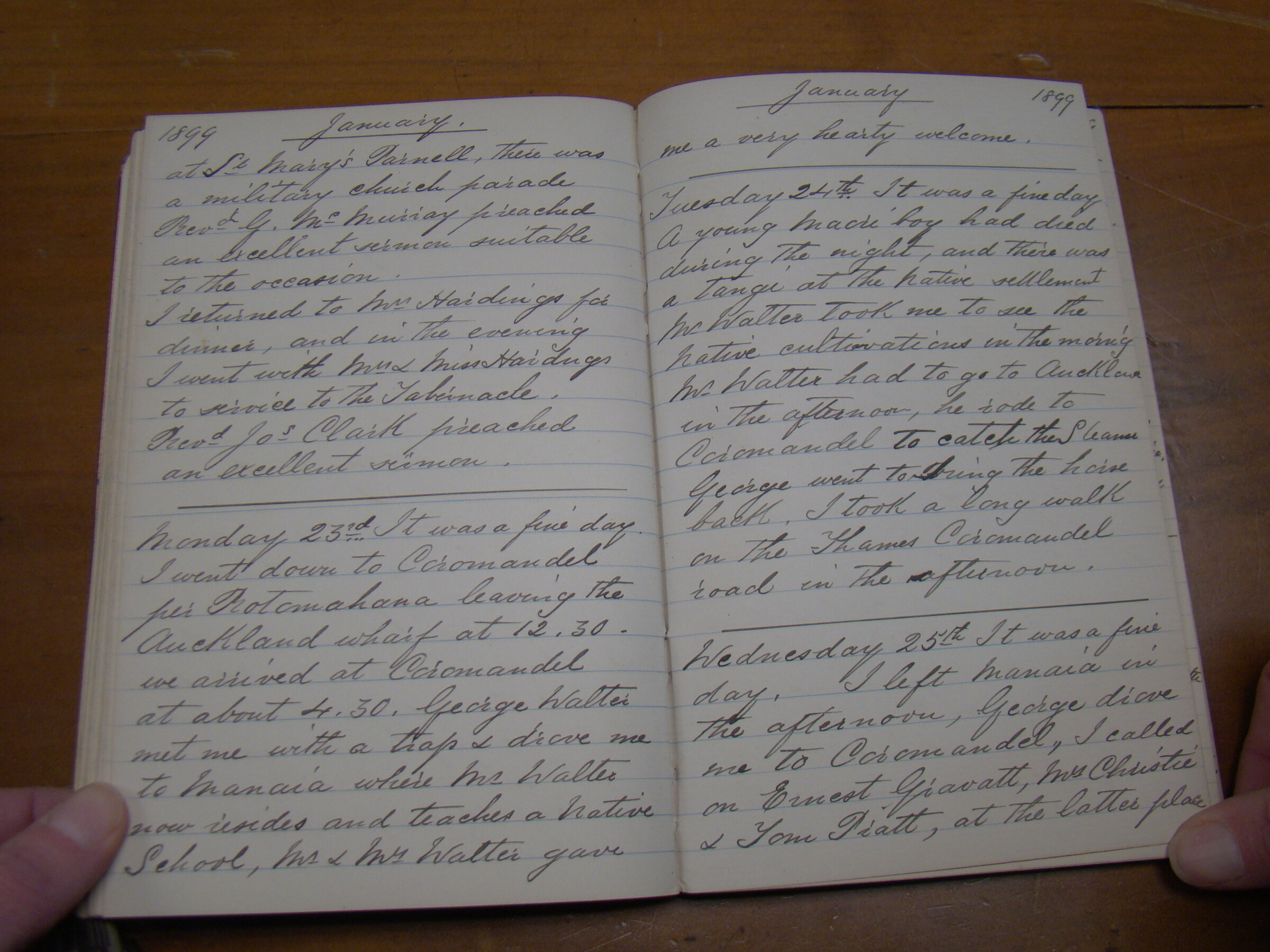 Original CS Clarke diary page