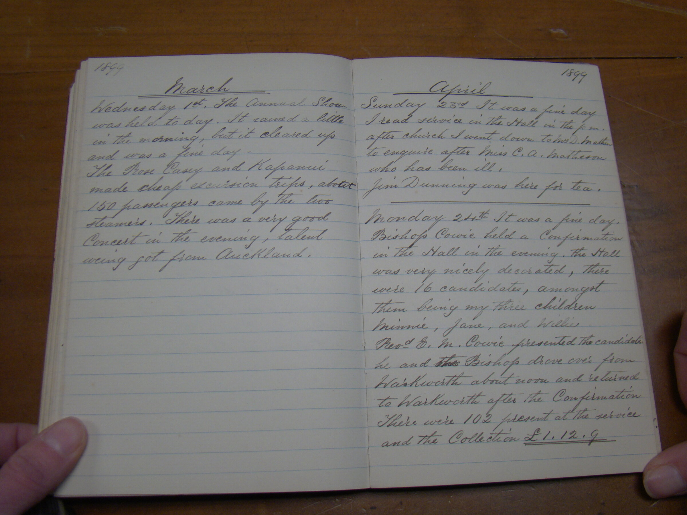 Original CS Clarke diary page