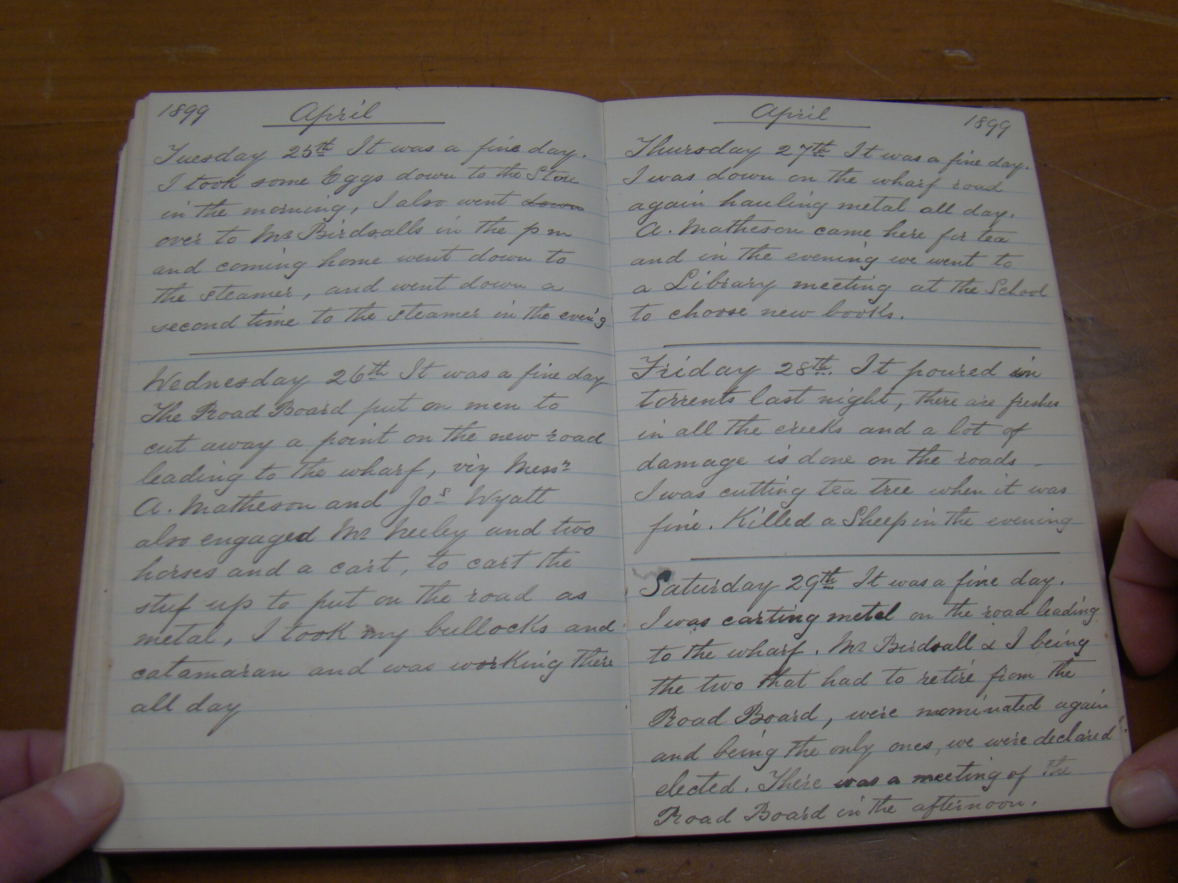 Original CS Clarke diary page