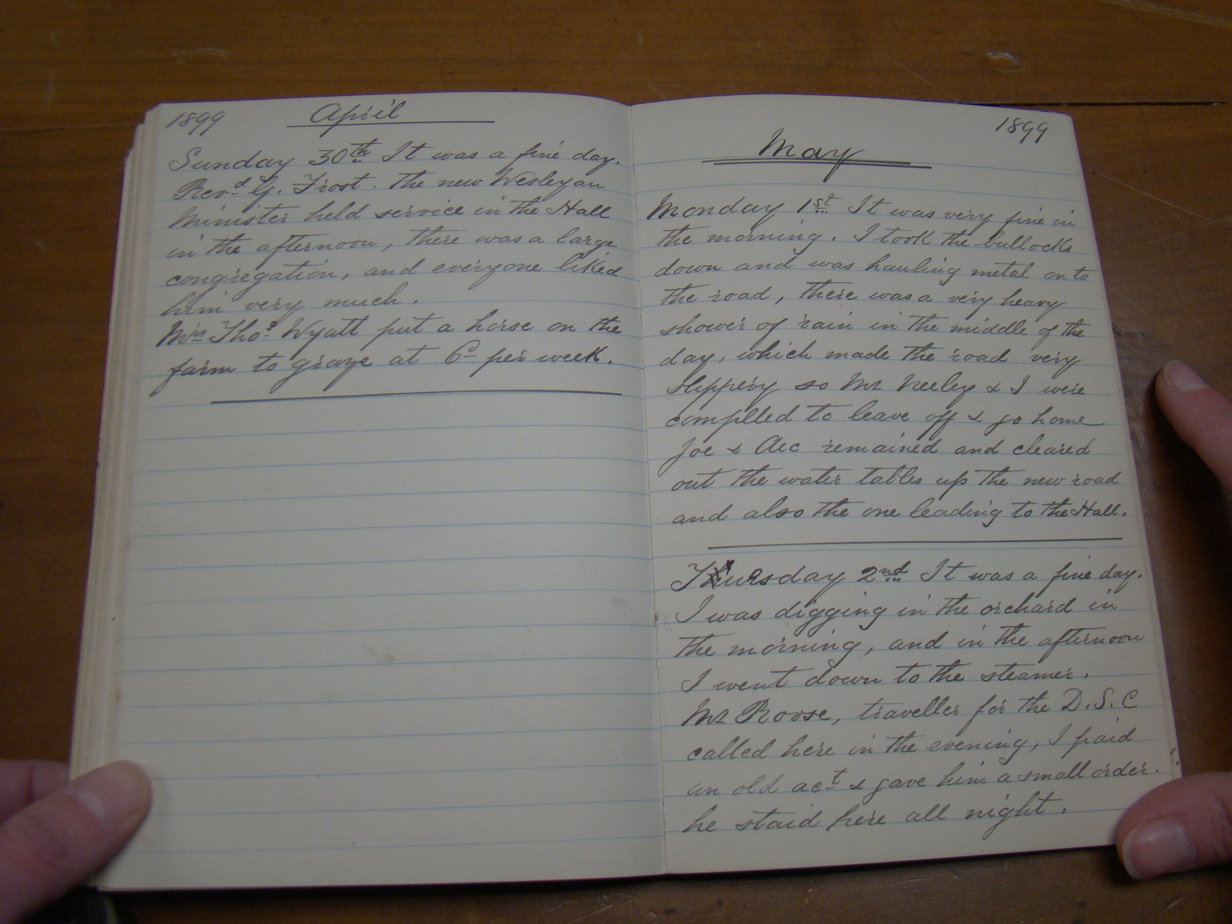 Original CS Clarke diary page