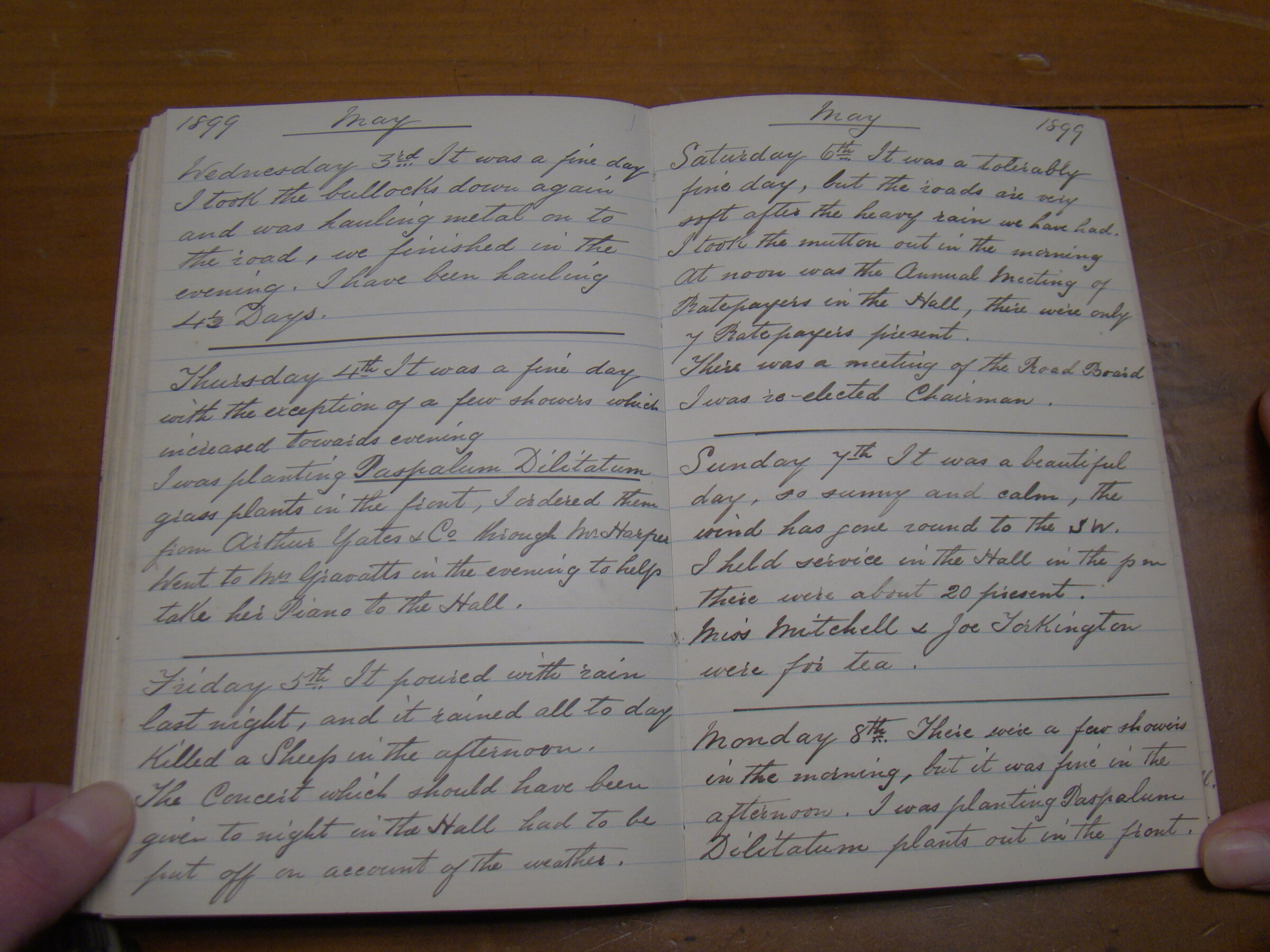 Original CS Clarke diary page