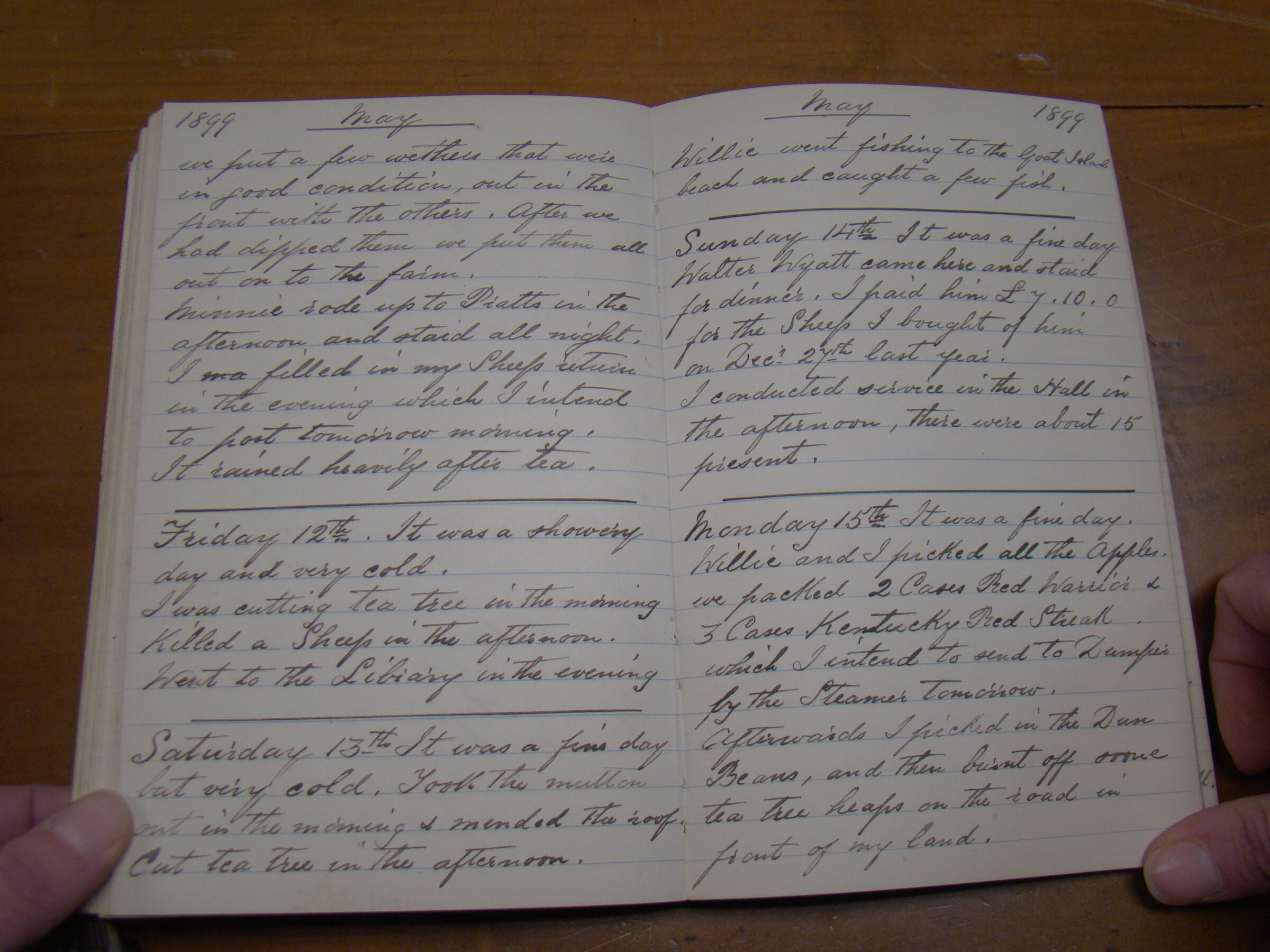 Original CS Clarke diary page
