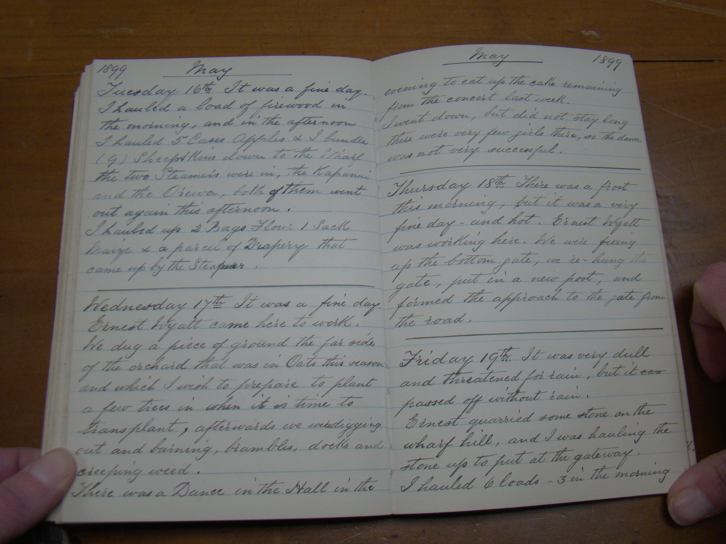 Original CS Clarke diary page