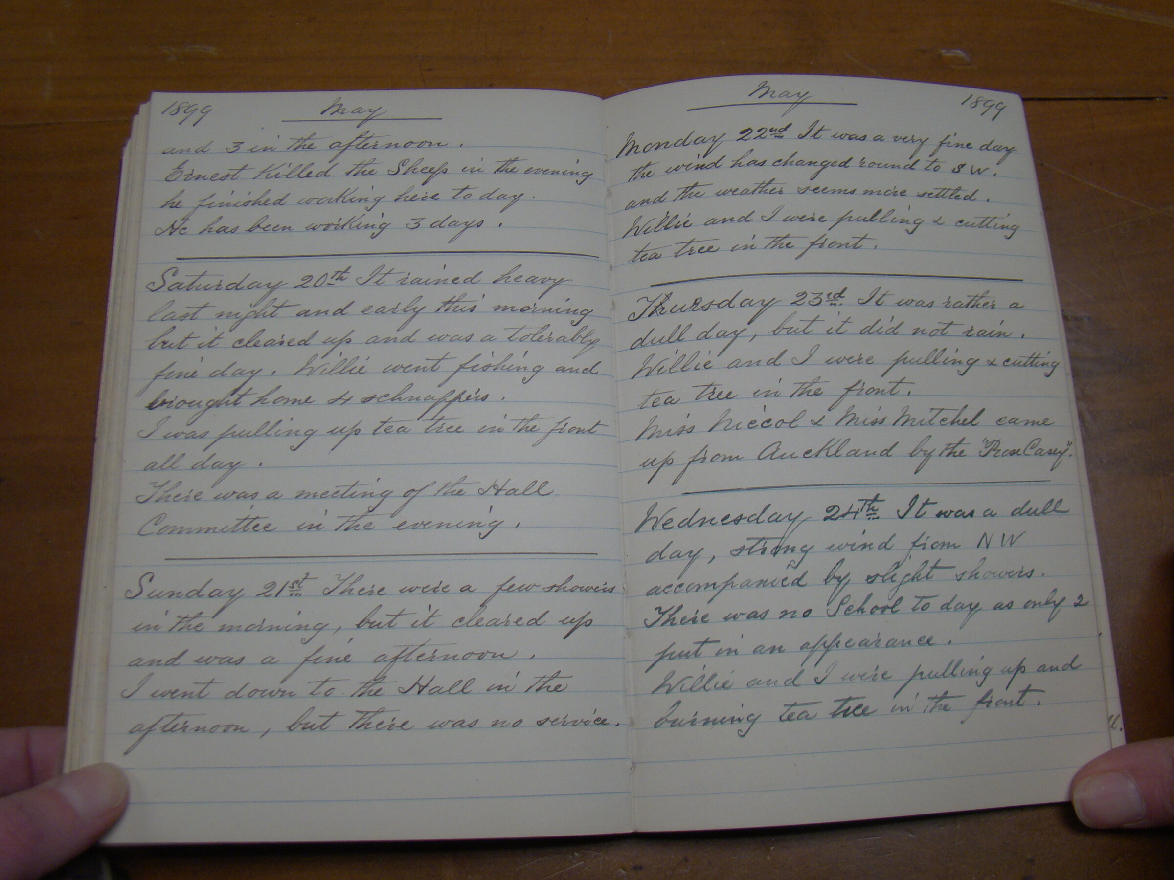 Original CS Clarke diary page
