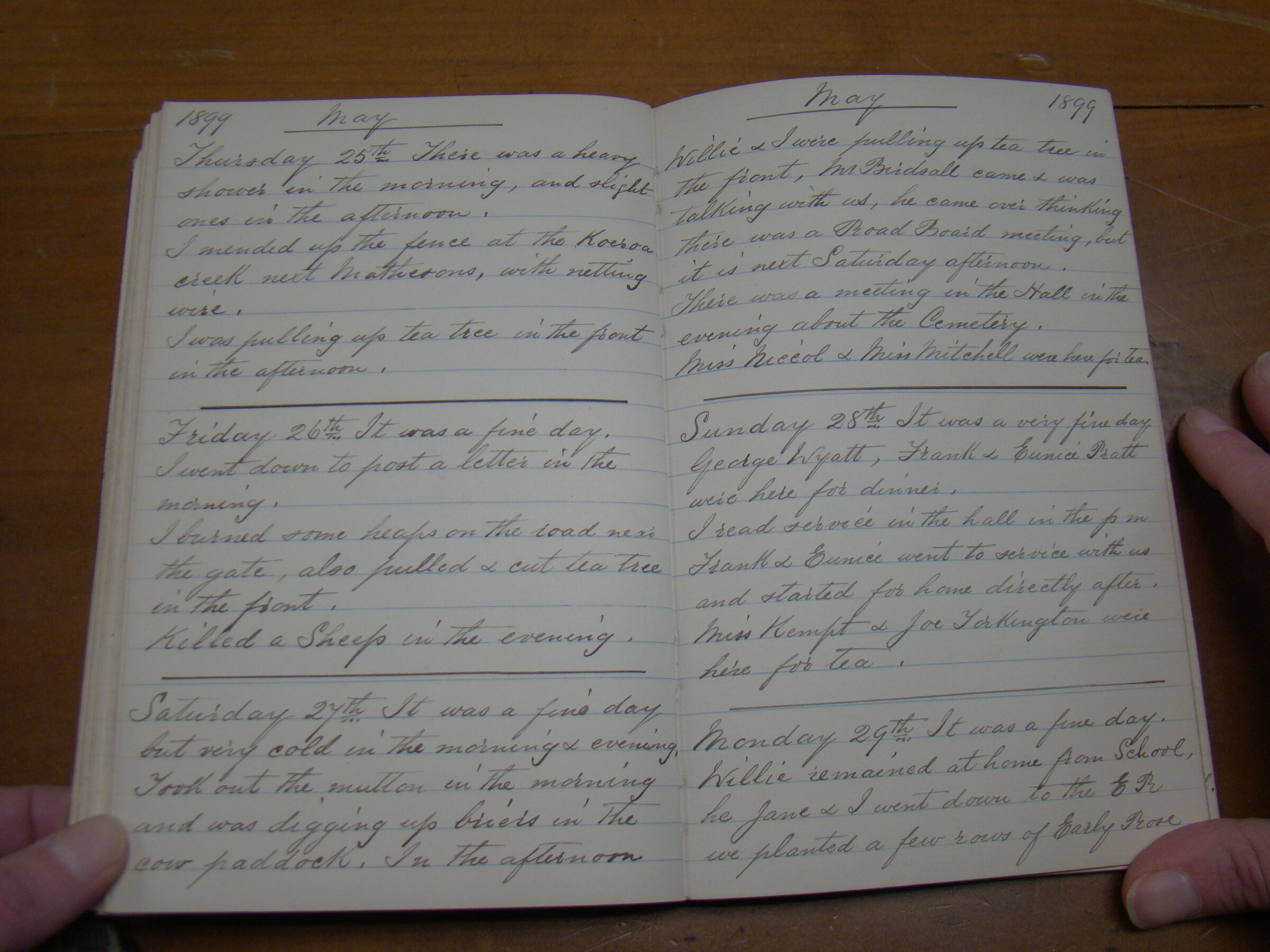Original CS Clarke diary page