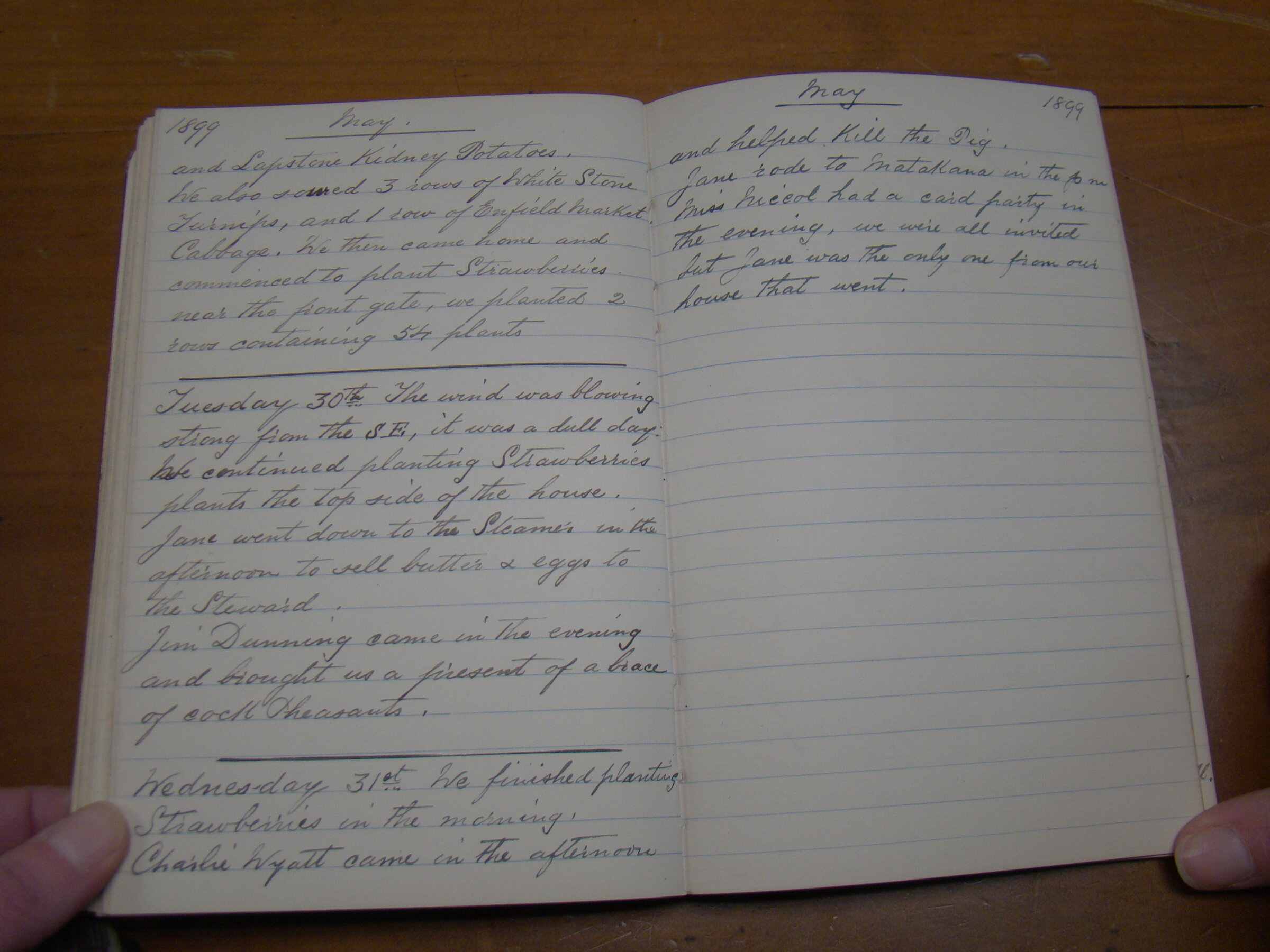 Original CS Clarke diary page