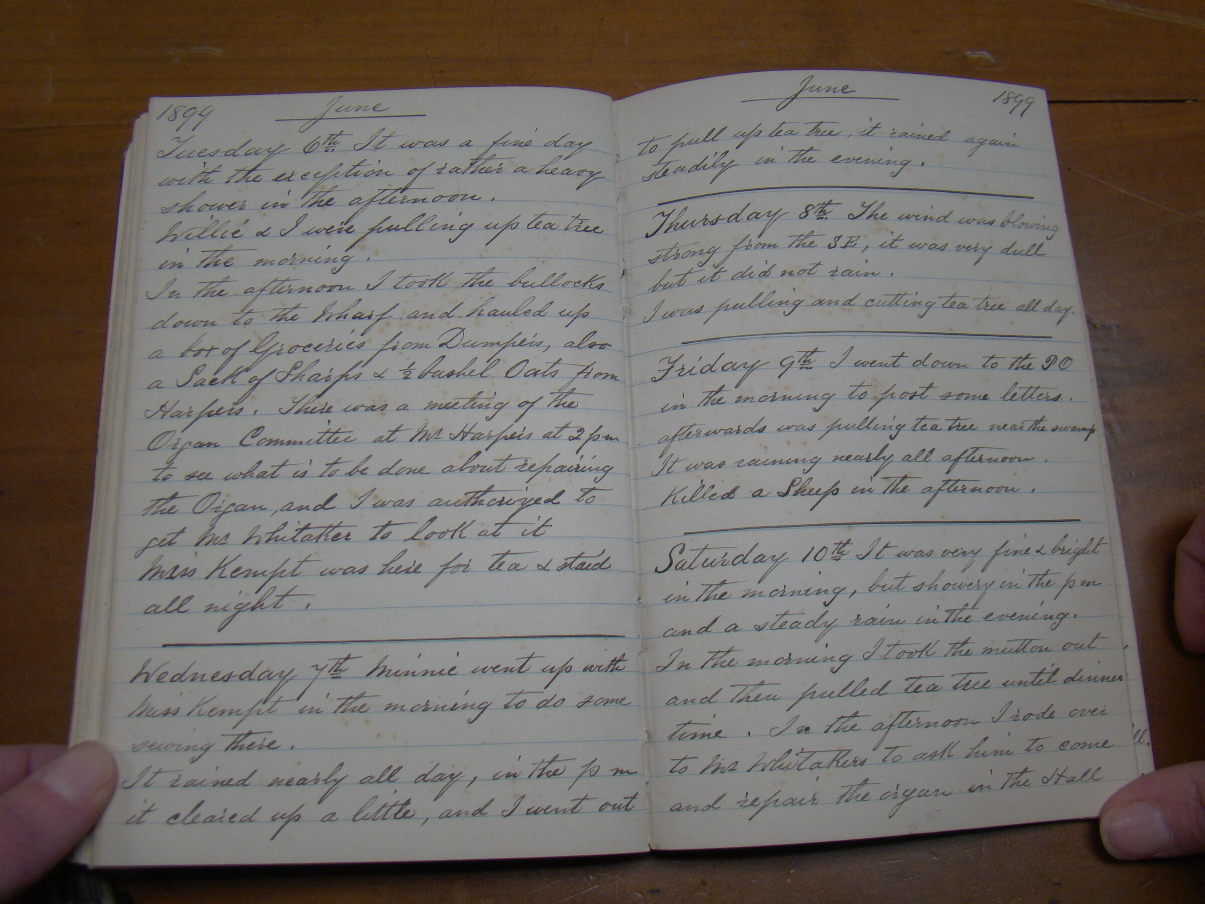 Original CS Clarke diary page