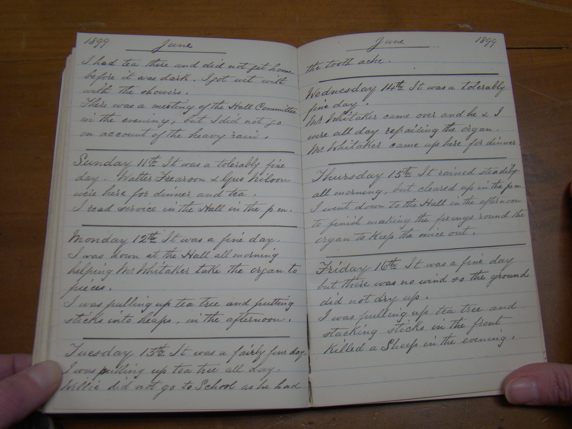 Original CS Clarke diary page