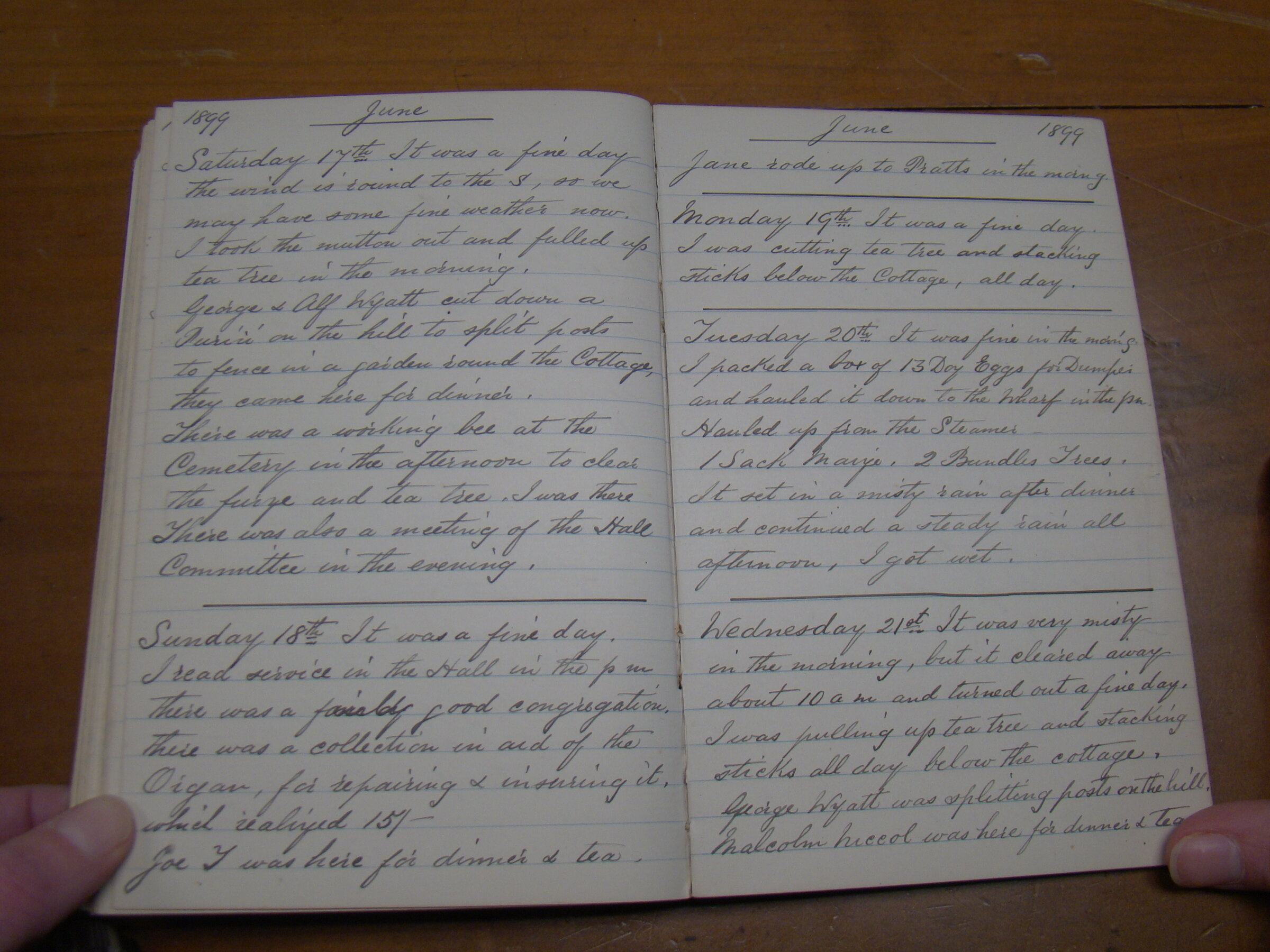 Original CS Clarke diary page