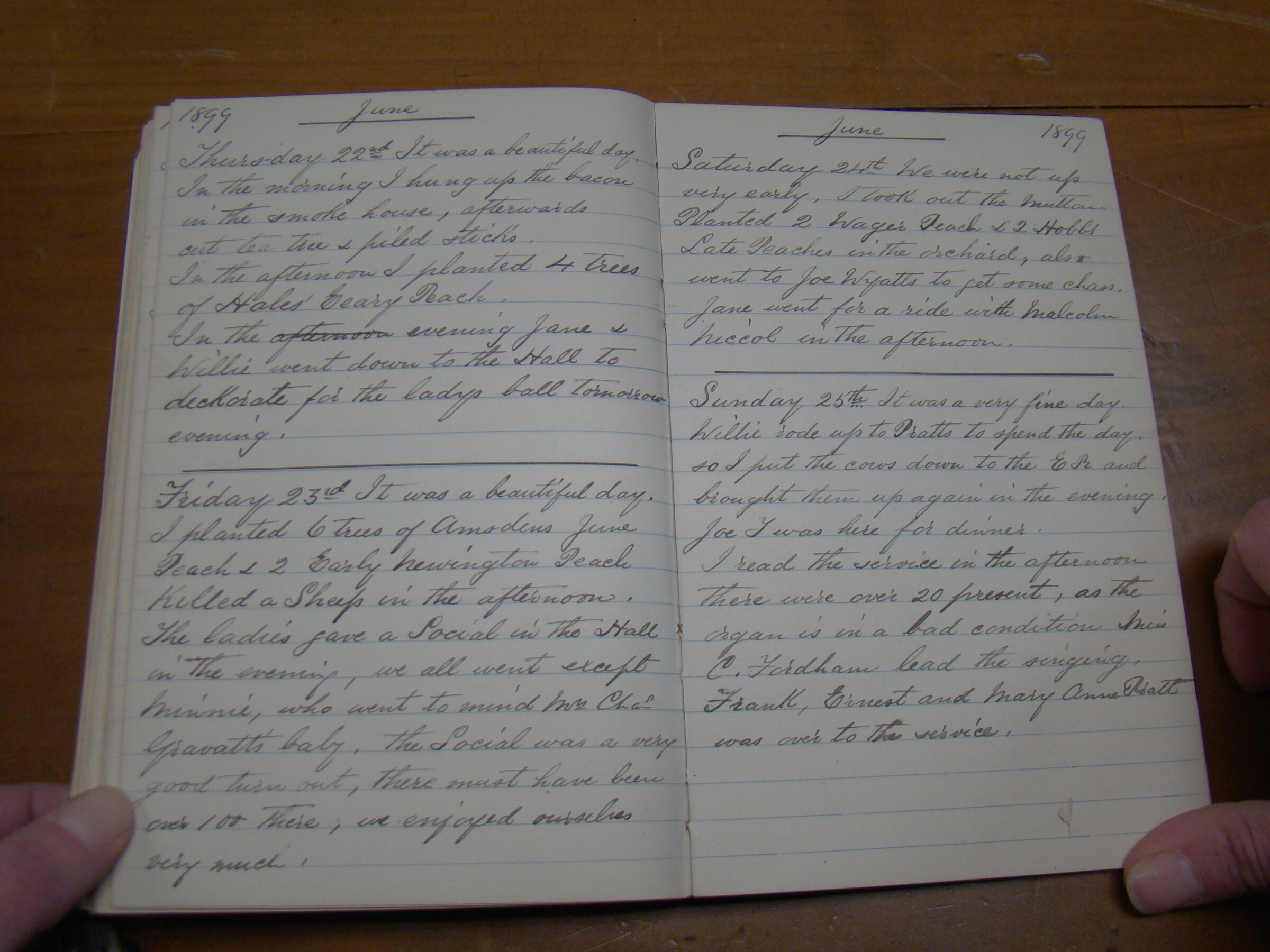 Original CS Clarke diary page