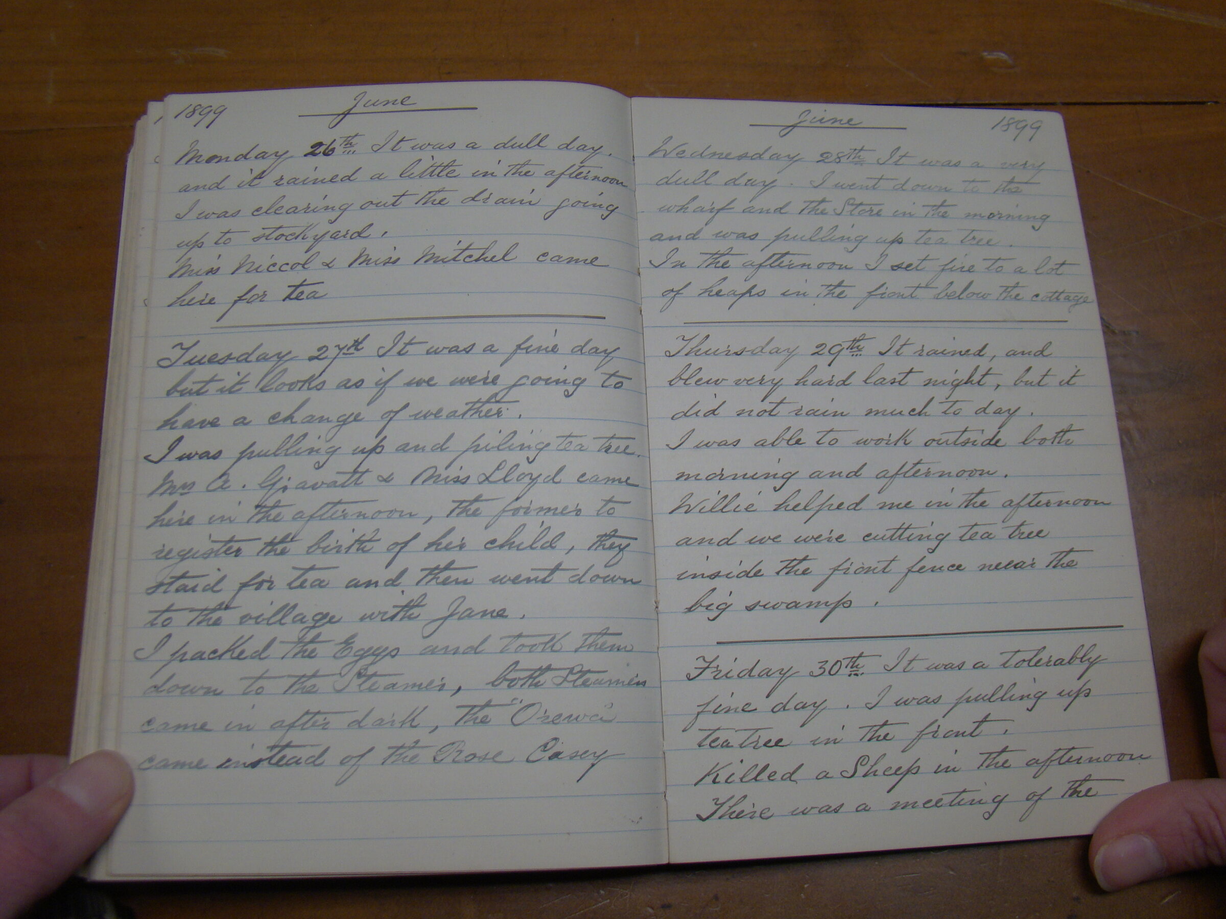 Original CS Clarke diary page