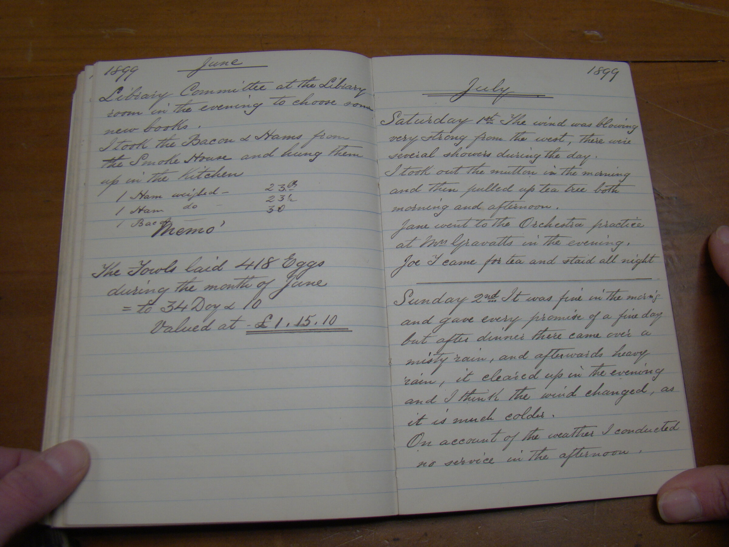 Original CS Clarke diary page
