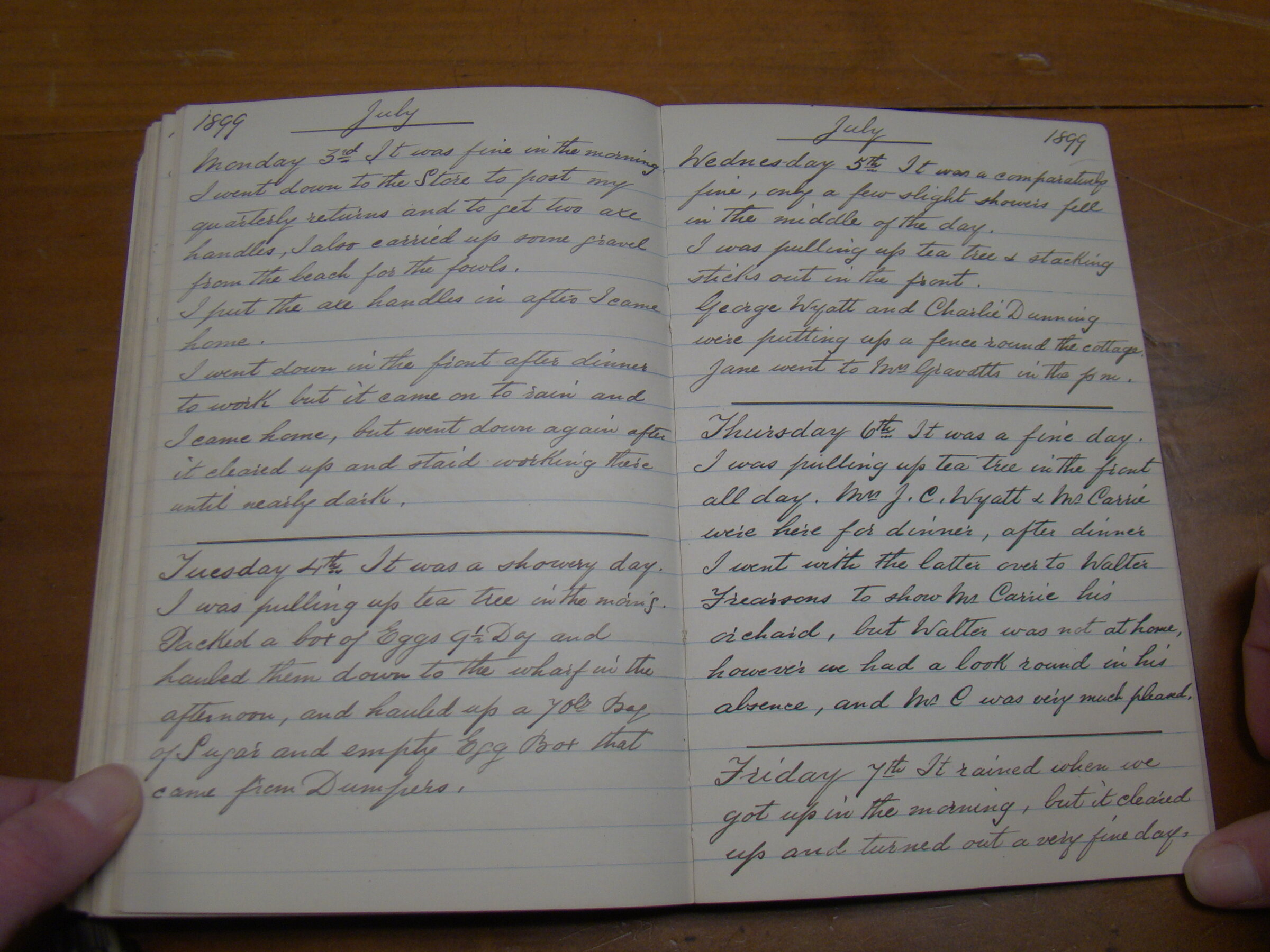 Original CS Clarke diary page