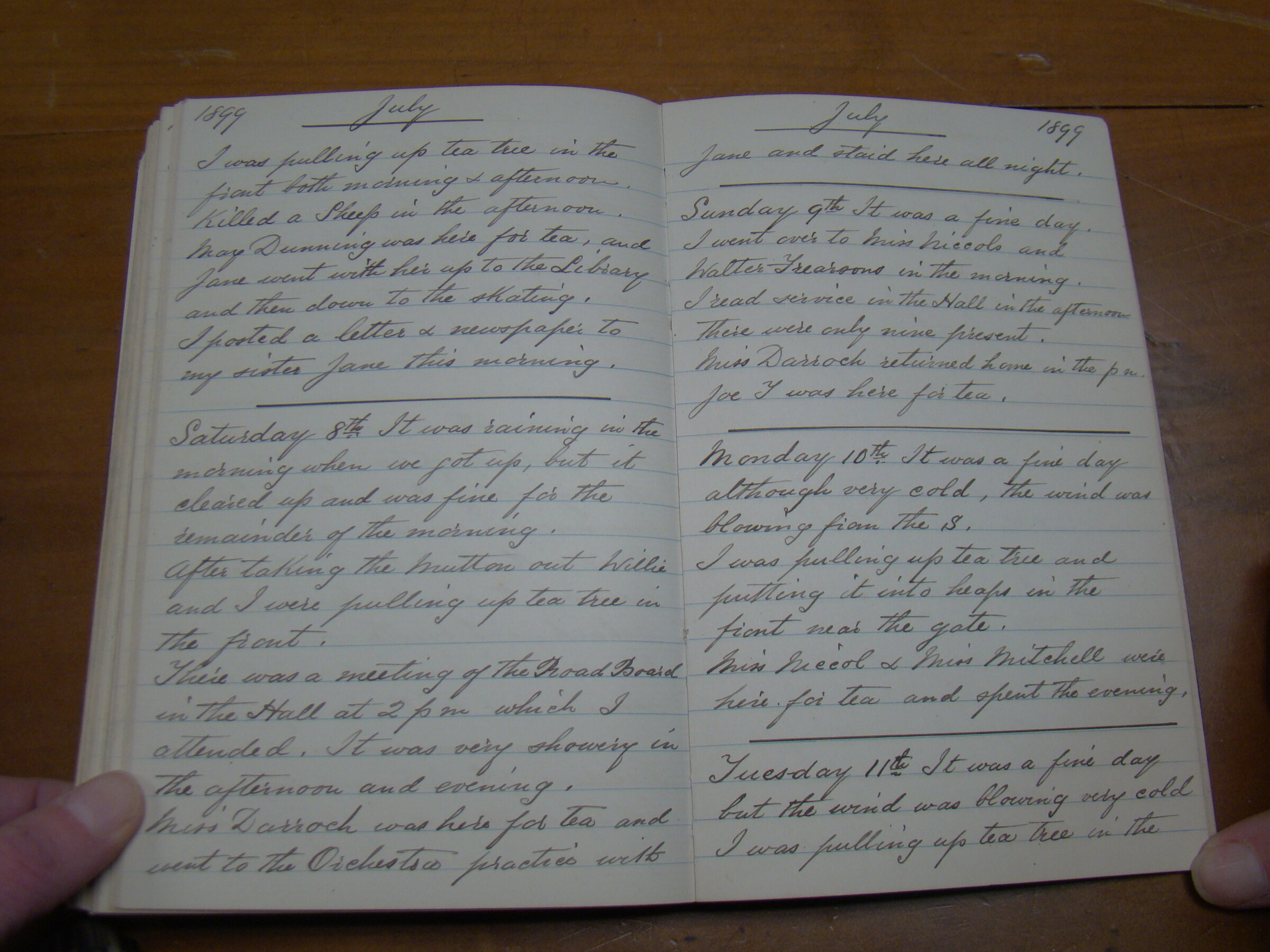 Original CS Clarke diary page