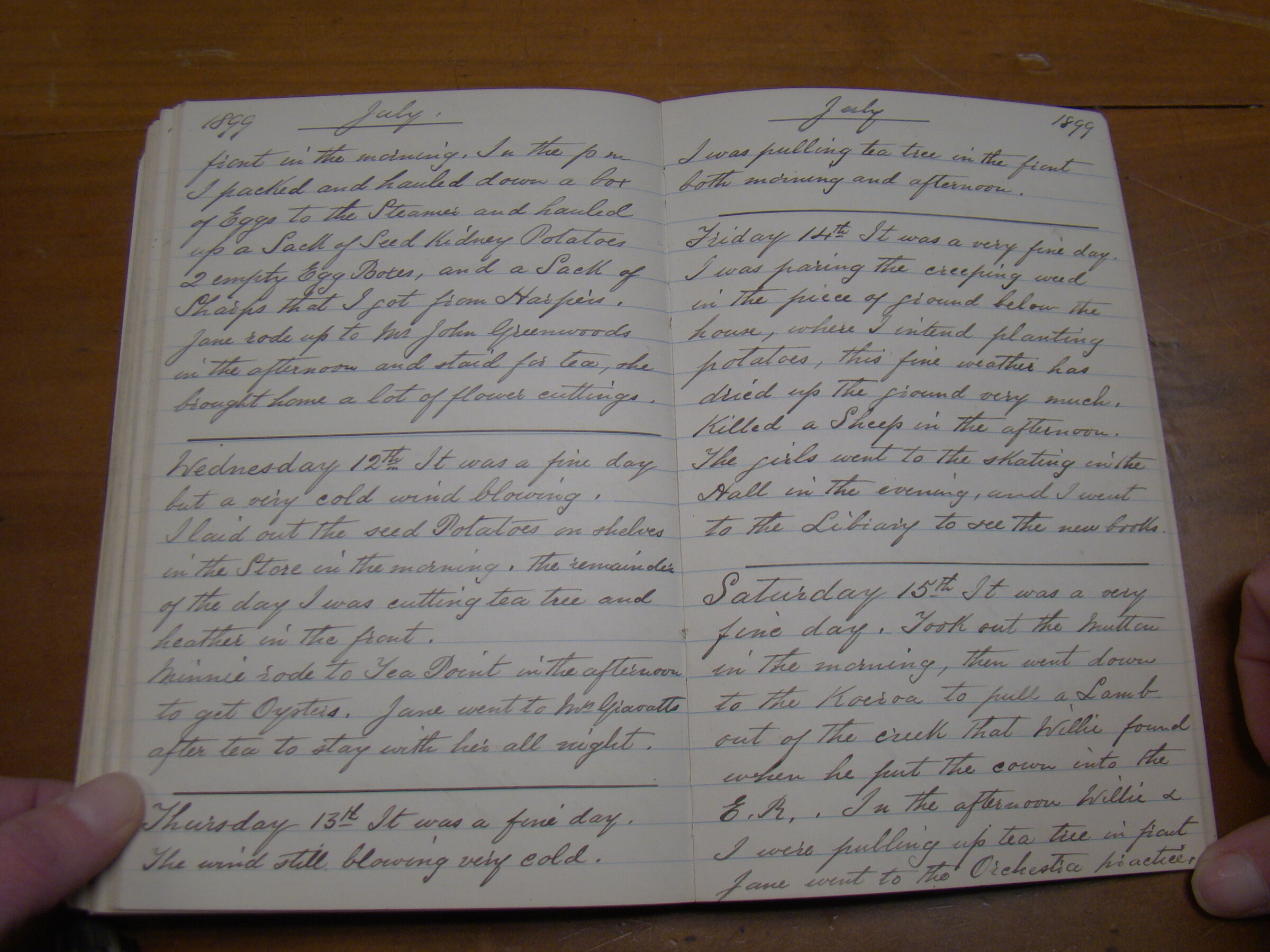 Original CS Clarke diary page