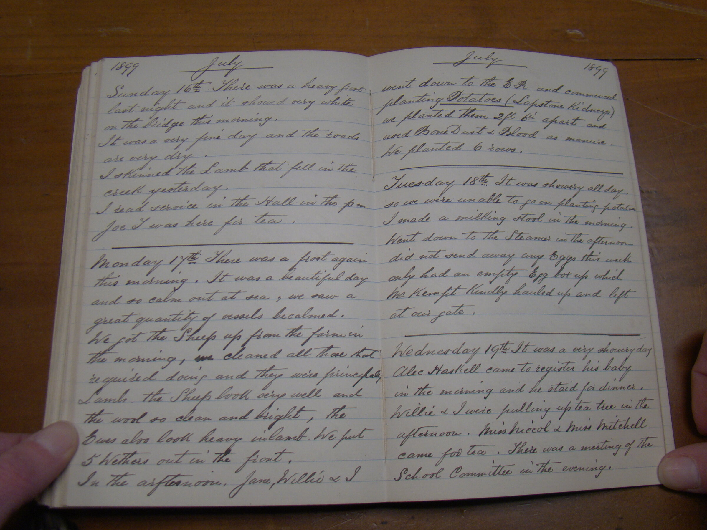 Original CS Clarke diary page