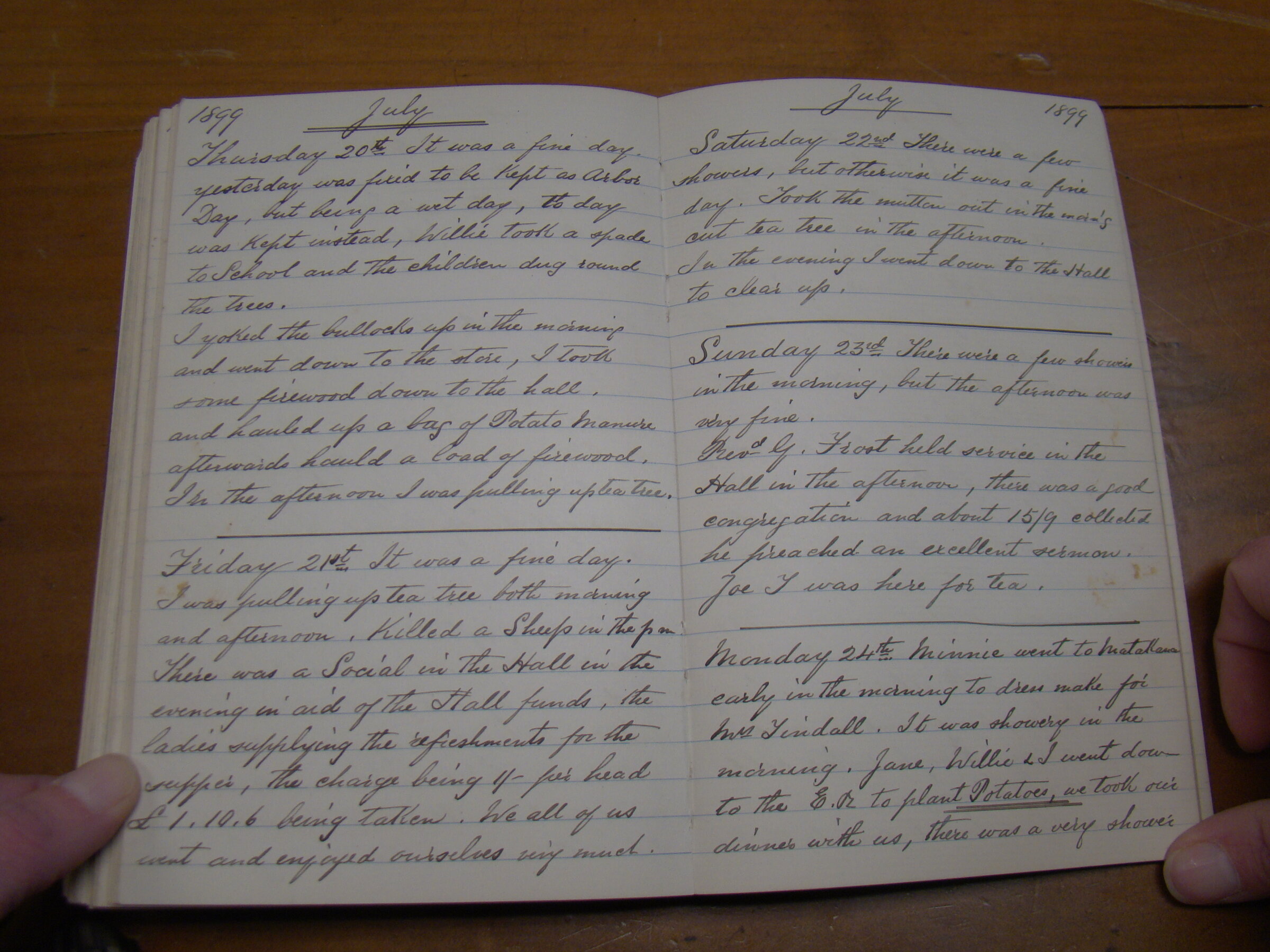 Original CS Clarke diary page