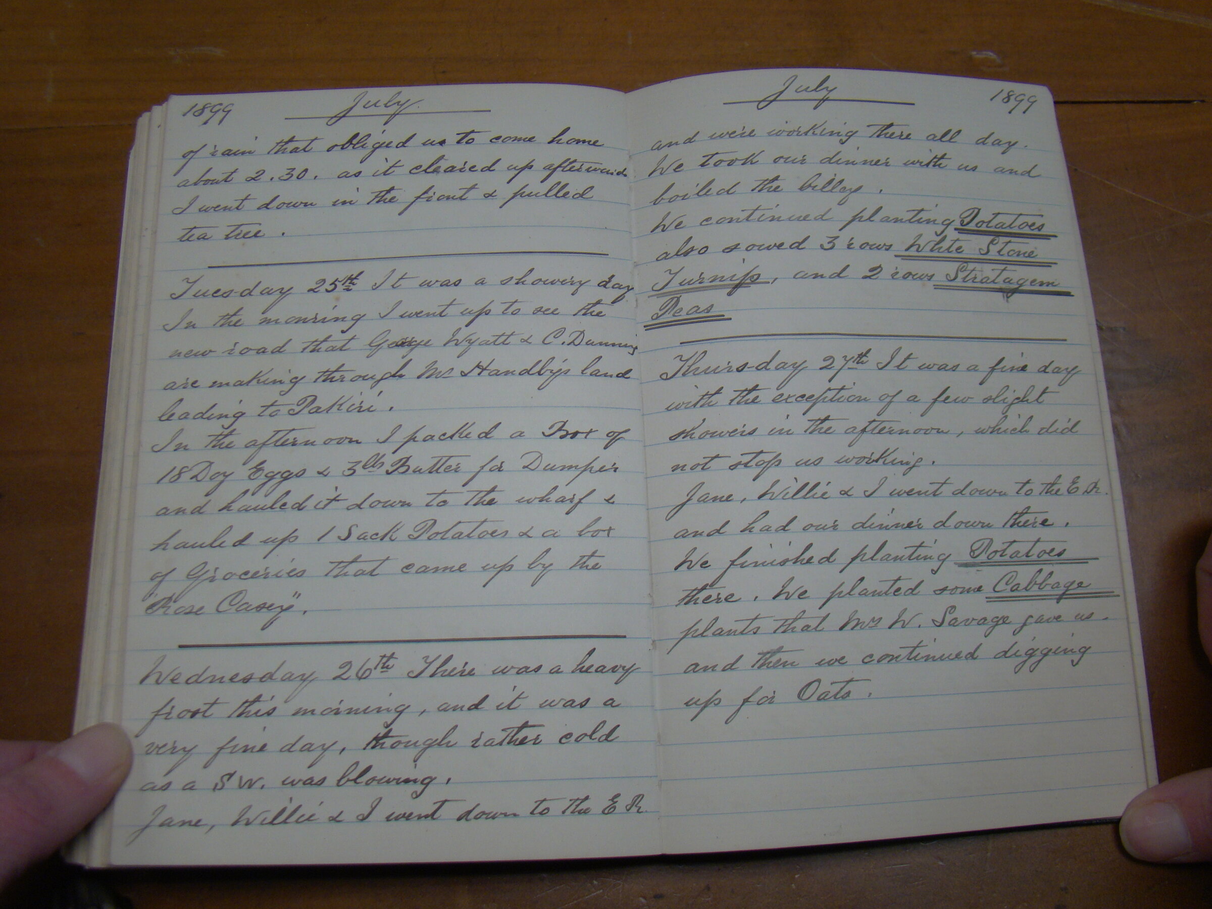 Original CS Clarke diary page