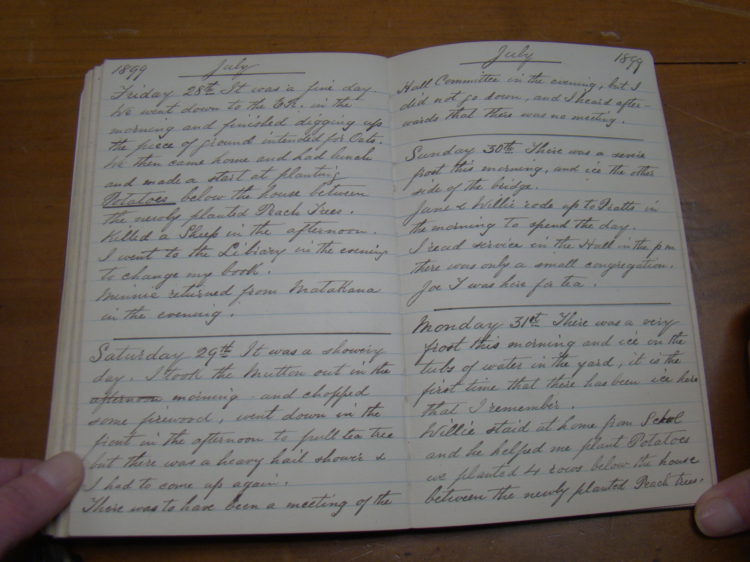 Original CS Clarke diary page