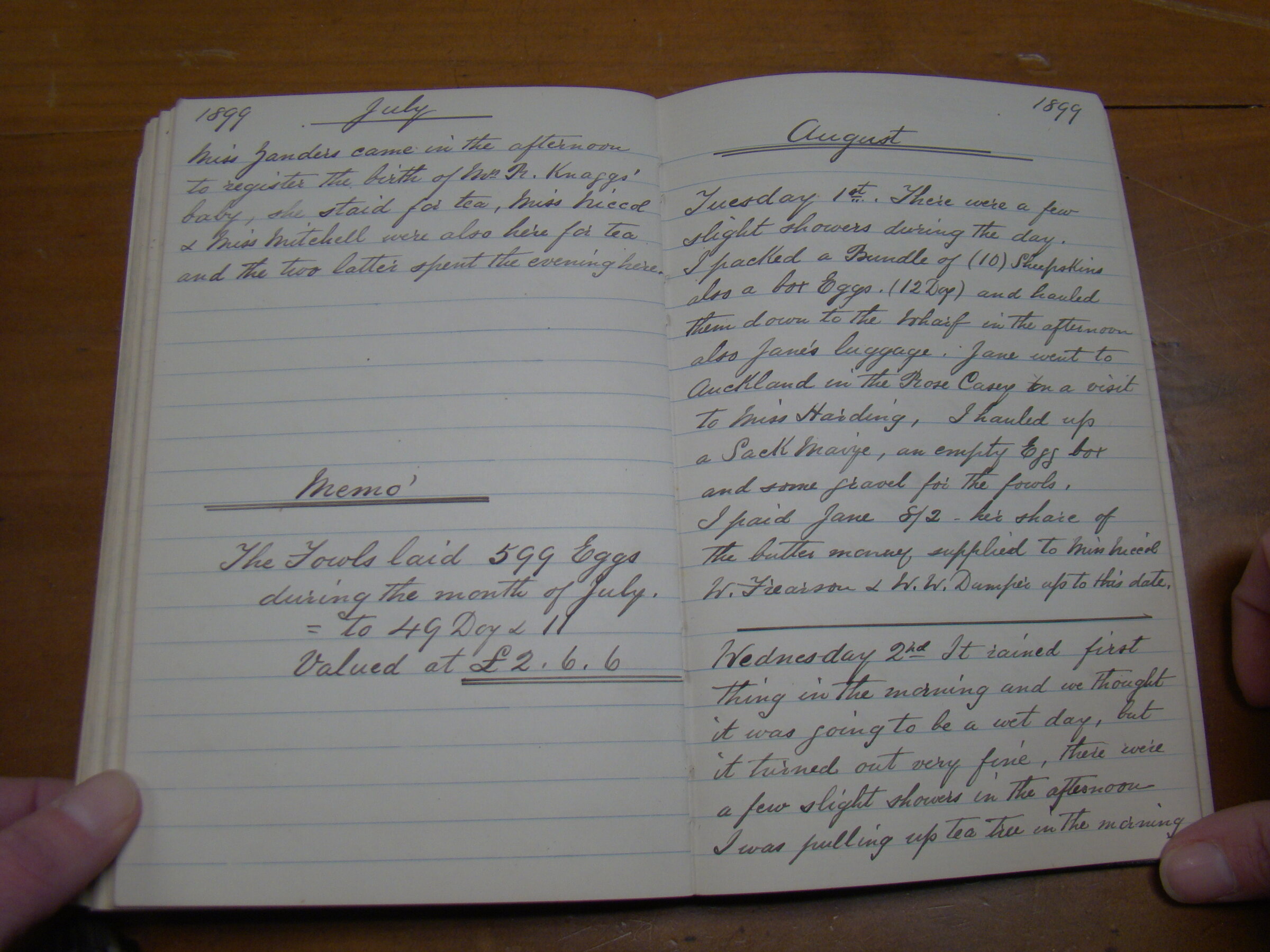 Original CS Clarke diary page