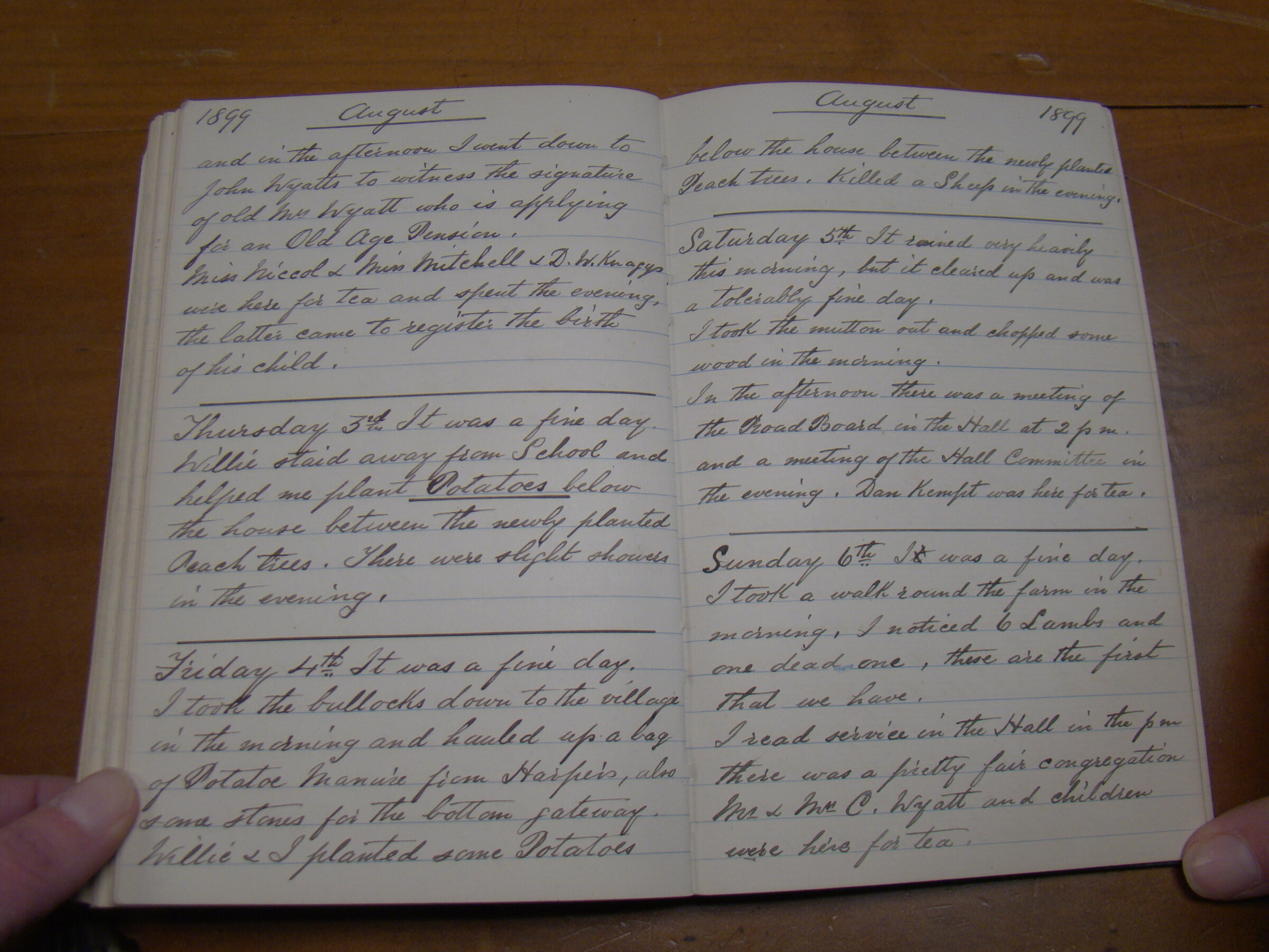 Original CS Clarke diary page
