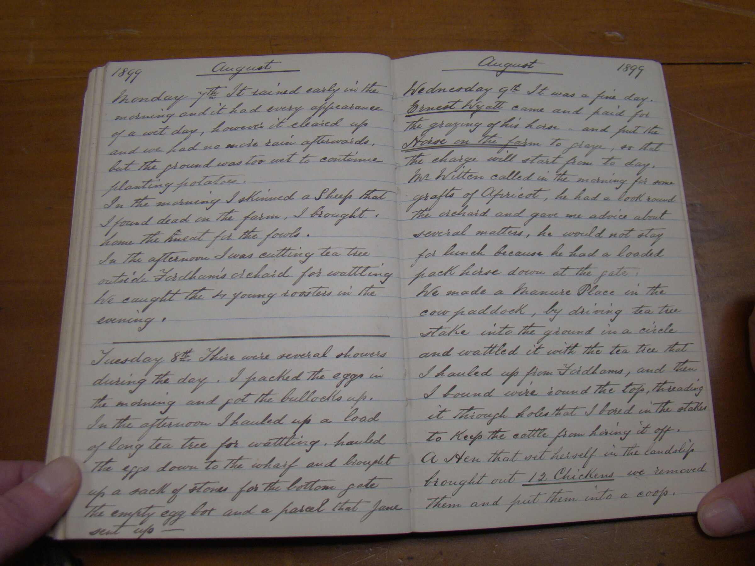 Original CS Clarke diary page
