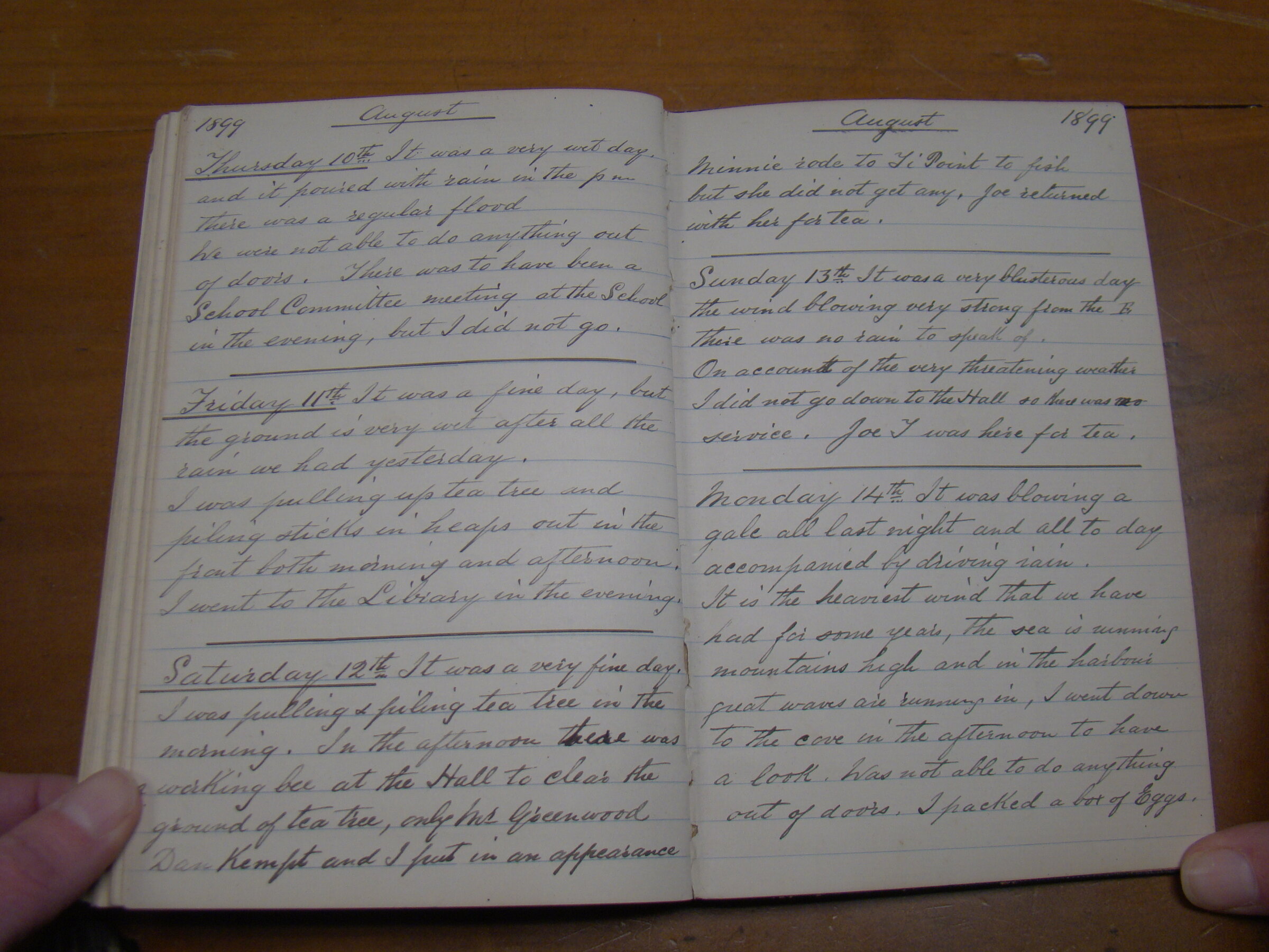 Original CS Clarke diary page