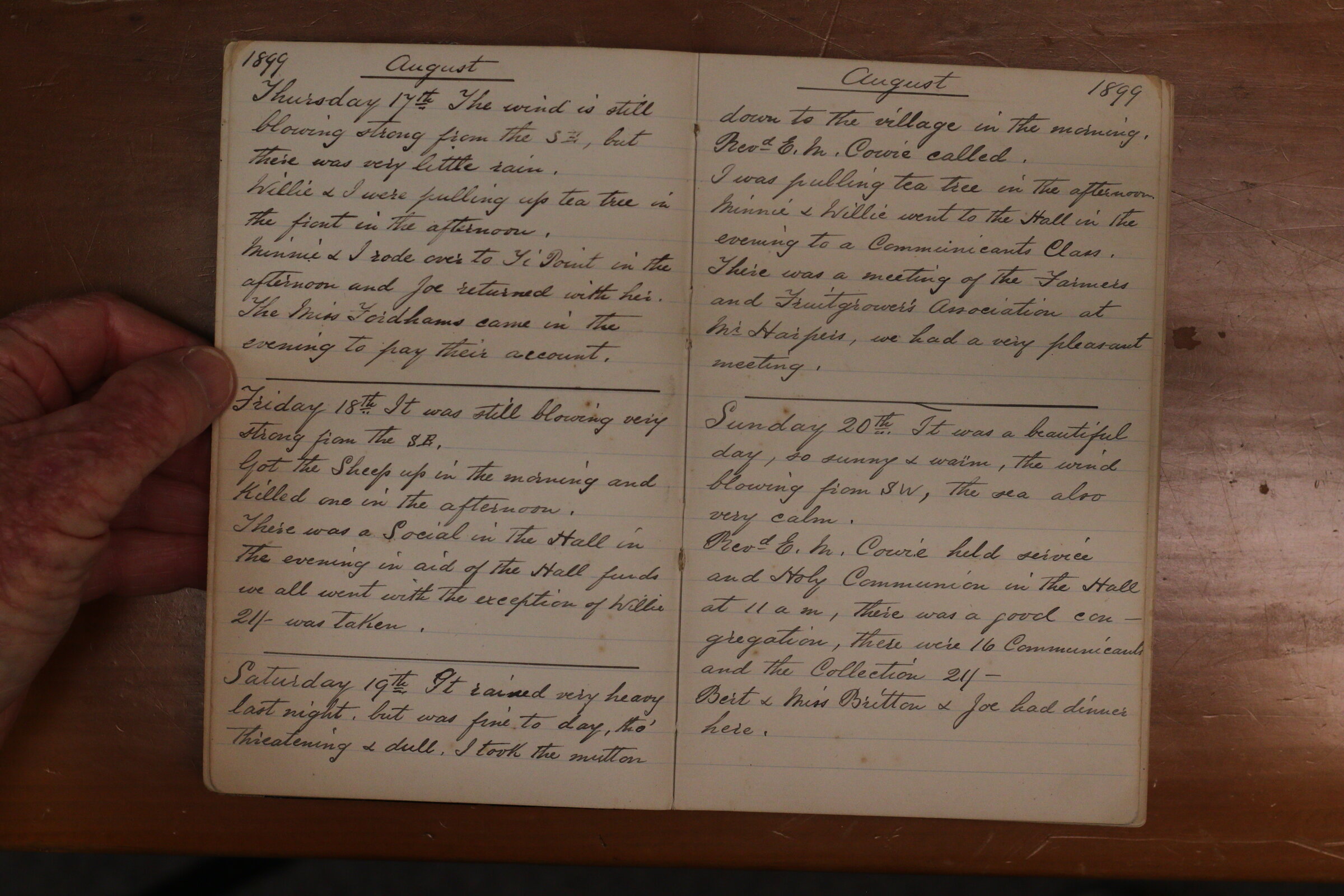 Original CS Clarke diary page
