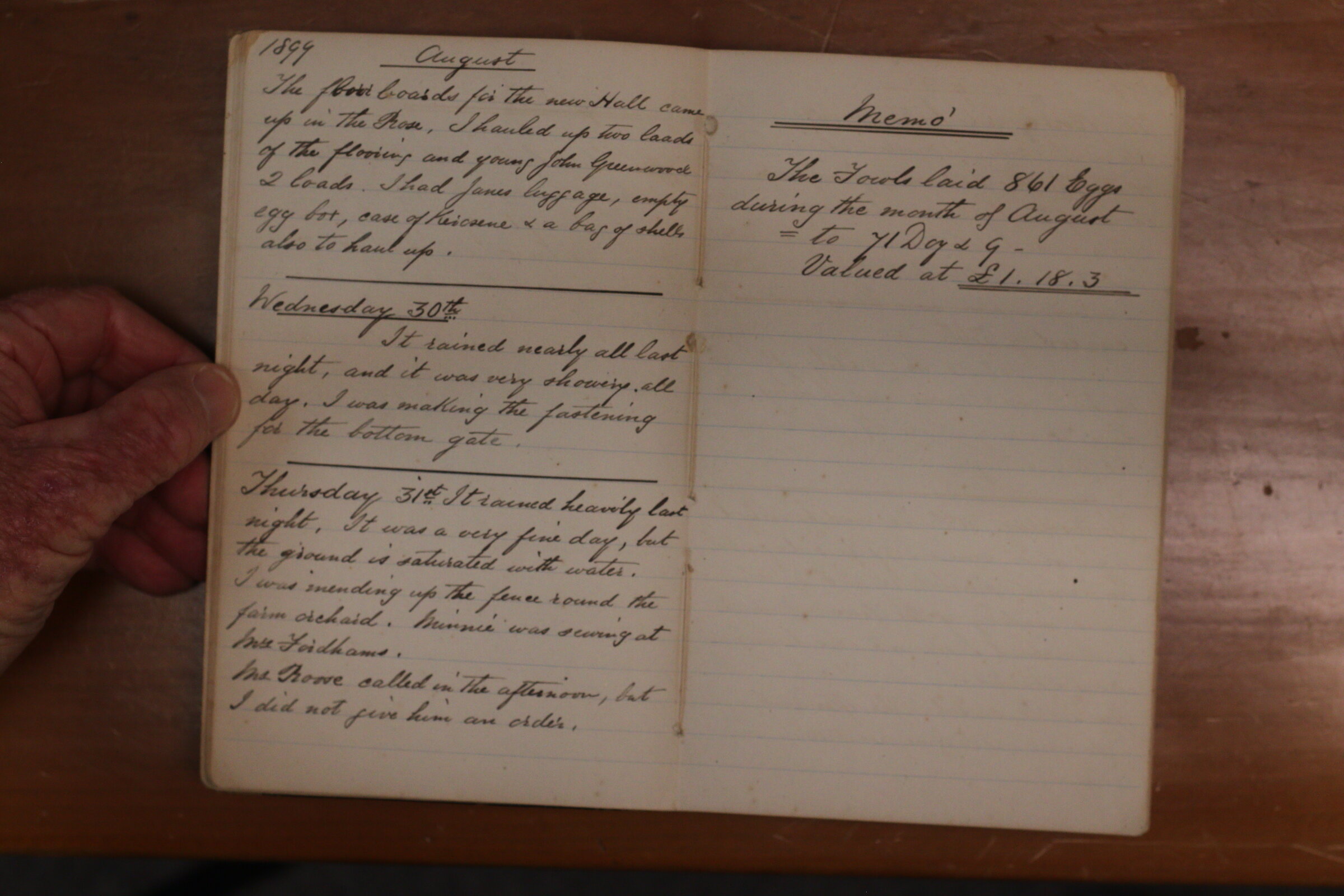 Original CS Clarke diary page