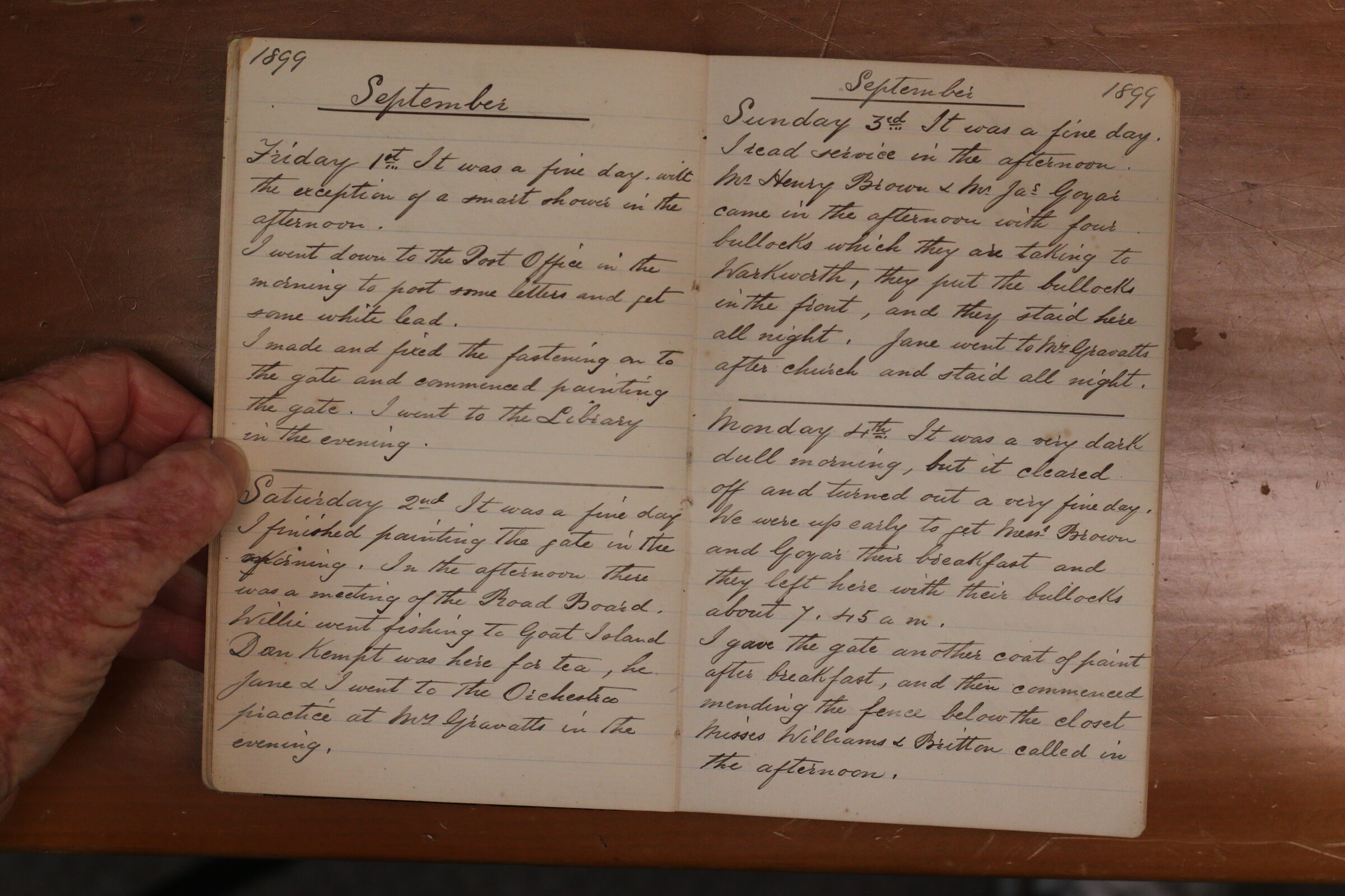 Original CS Clarke diary page